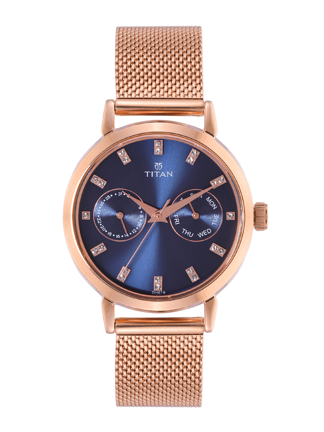 Titan Women Embellished Dial Analogue Multi Function Watch 2569WM05