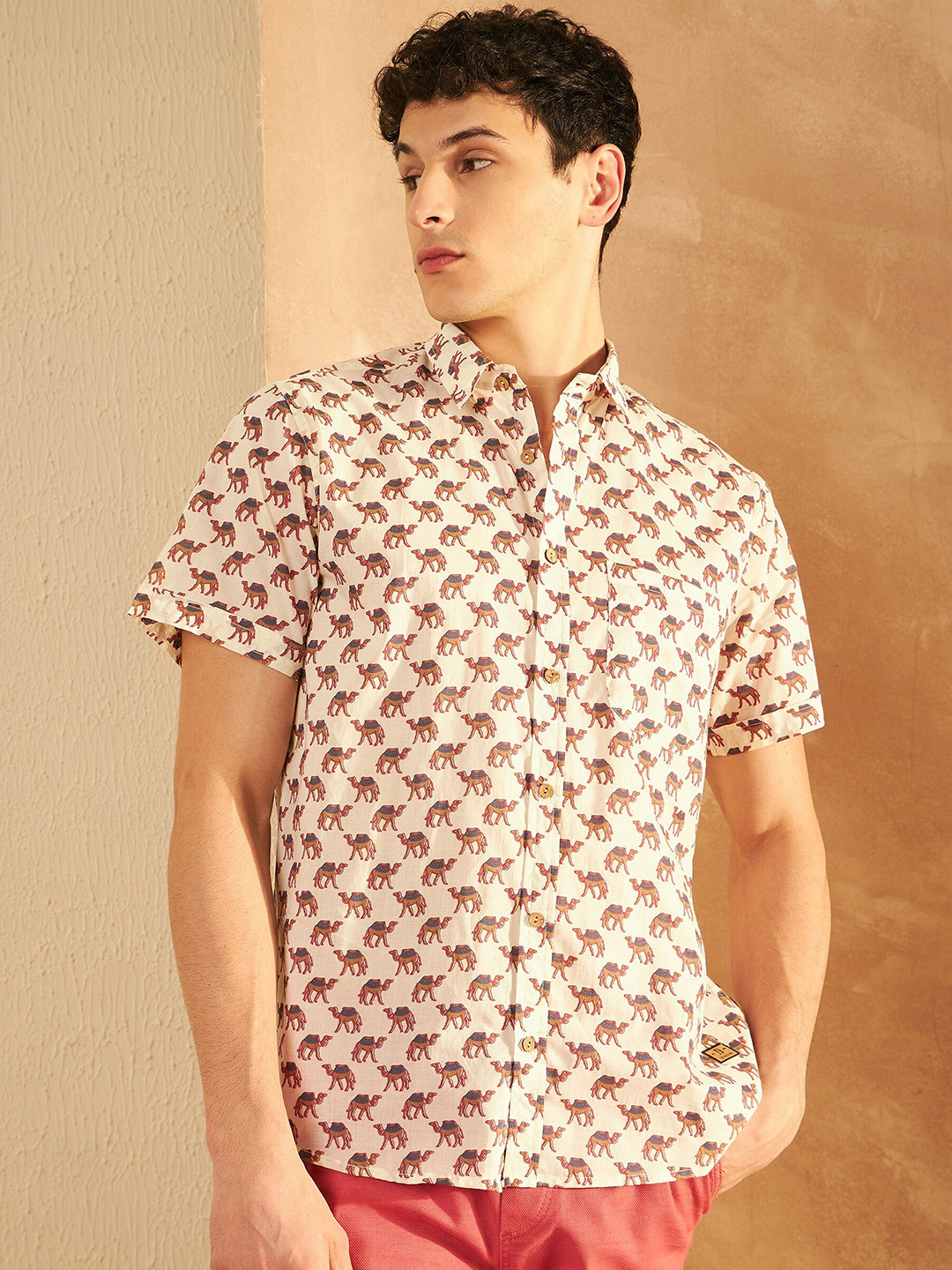 DENNISON Block Printed Lightweight Casual Shirt