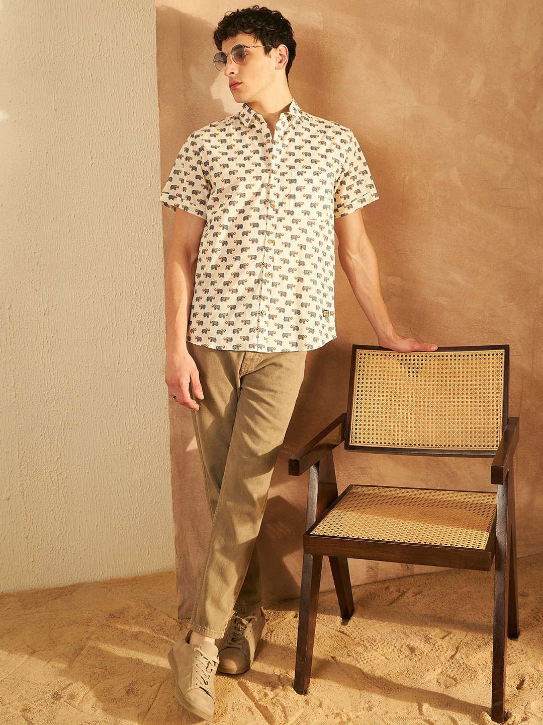 DENNISON Hand Block Oversized Lightweight Casual Shirt