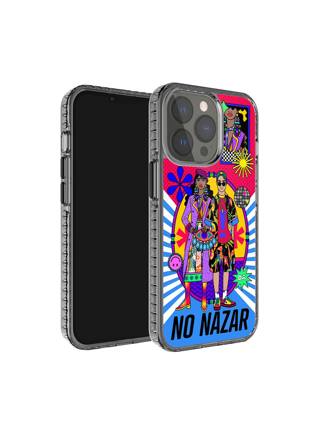 DailyObjects No Nazar Printed Stride 2.0 Impact Resistant iPhone 14 Pro Case Cover