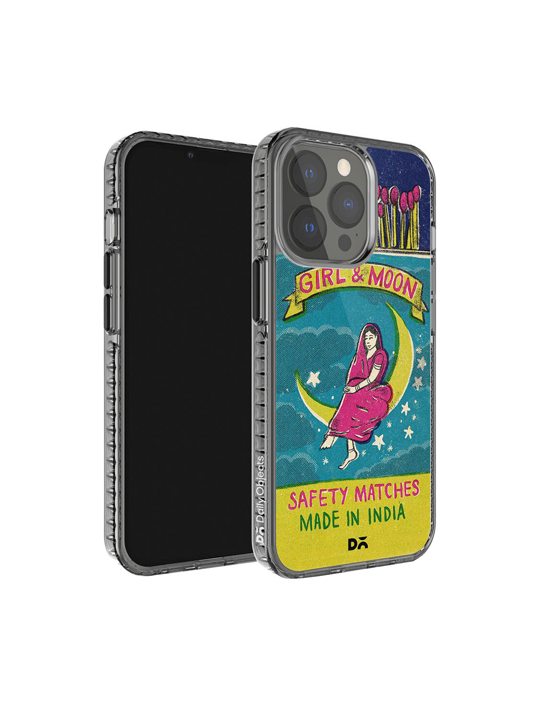 DailyObjects Moon Girl Matchbox Stride 2.0 Printed iPhone 13 Pro Super Slim Back Case