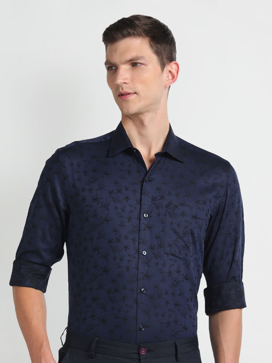 Arrow Tropical Printed Opaque Twill Cotton Formal Shirt