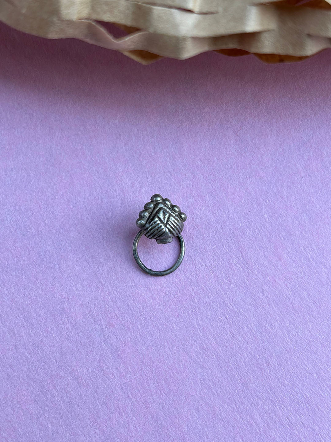 FIROZA Pure Silver Patang Nosepin