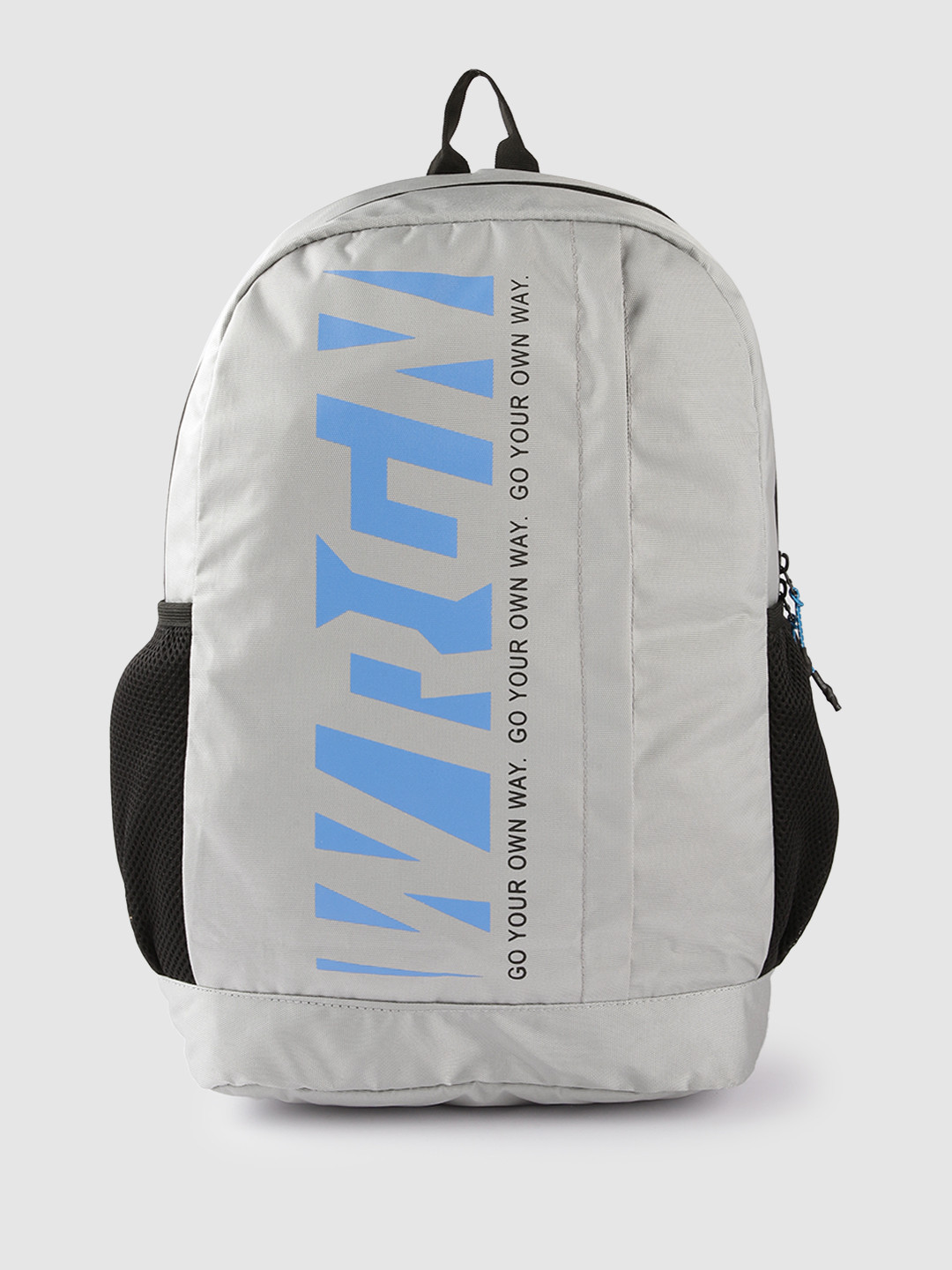 WROGN Unisex Brand Logo Printed Medium-Sized Backpack with Laptop Compartment 25L