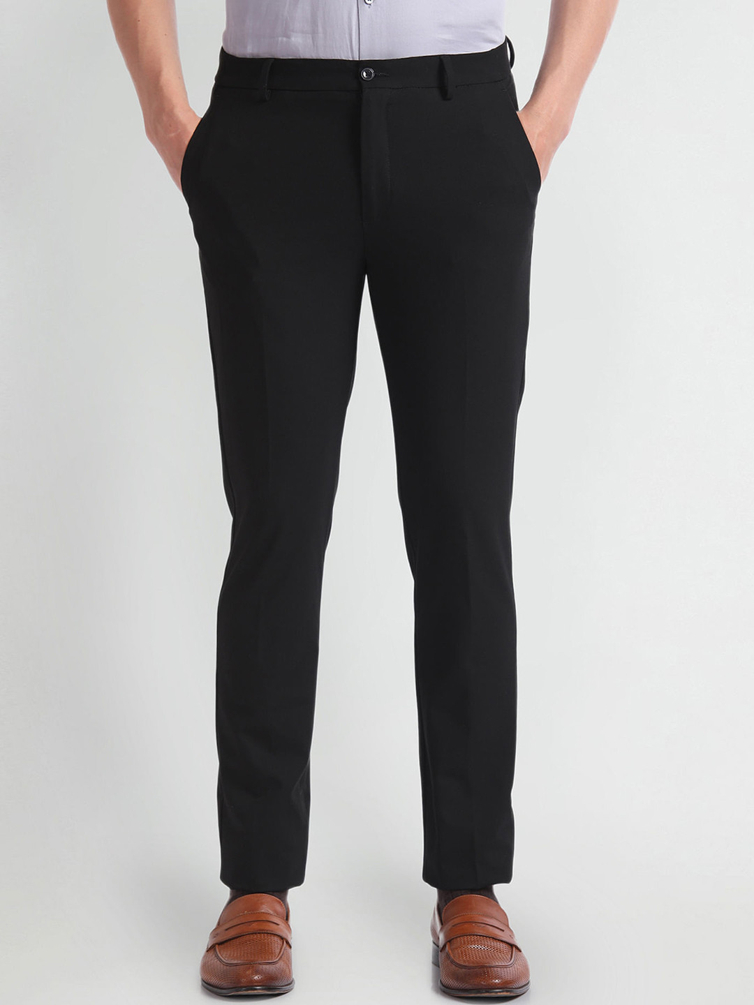 Arrow New York Men Slim Fit Chinos Formal Trouser