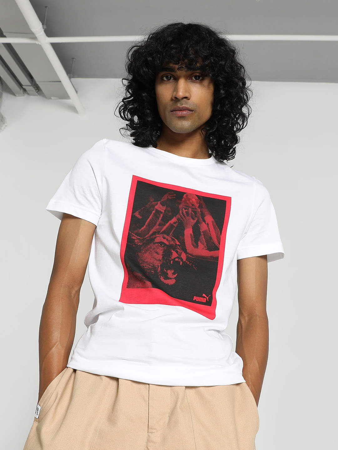 Puma Sport Graphic Printed Slim Fit Cotton Tshirts