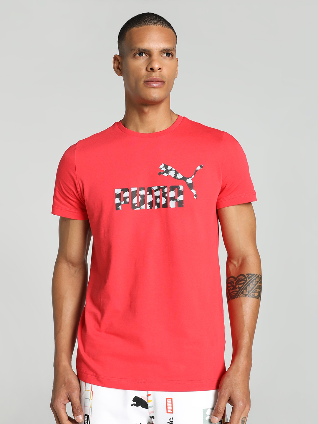 Puma Camo Graphic Printed Slim Fit Cotton Tshirts