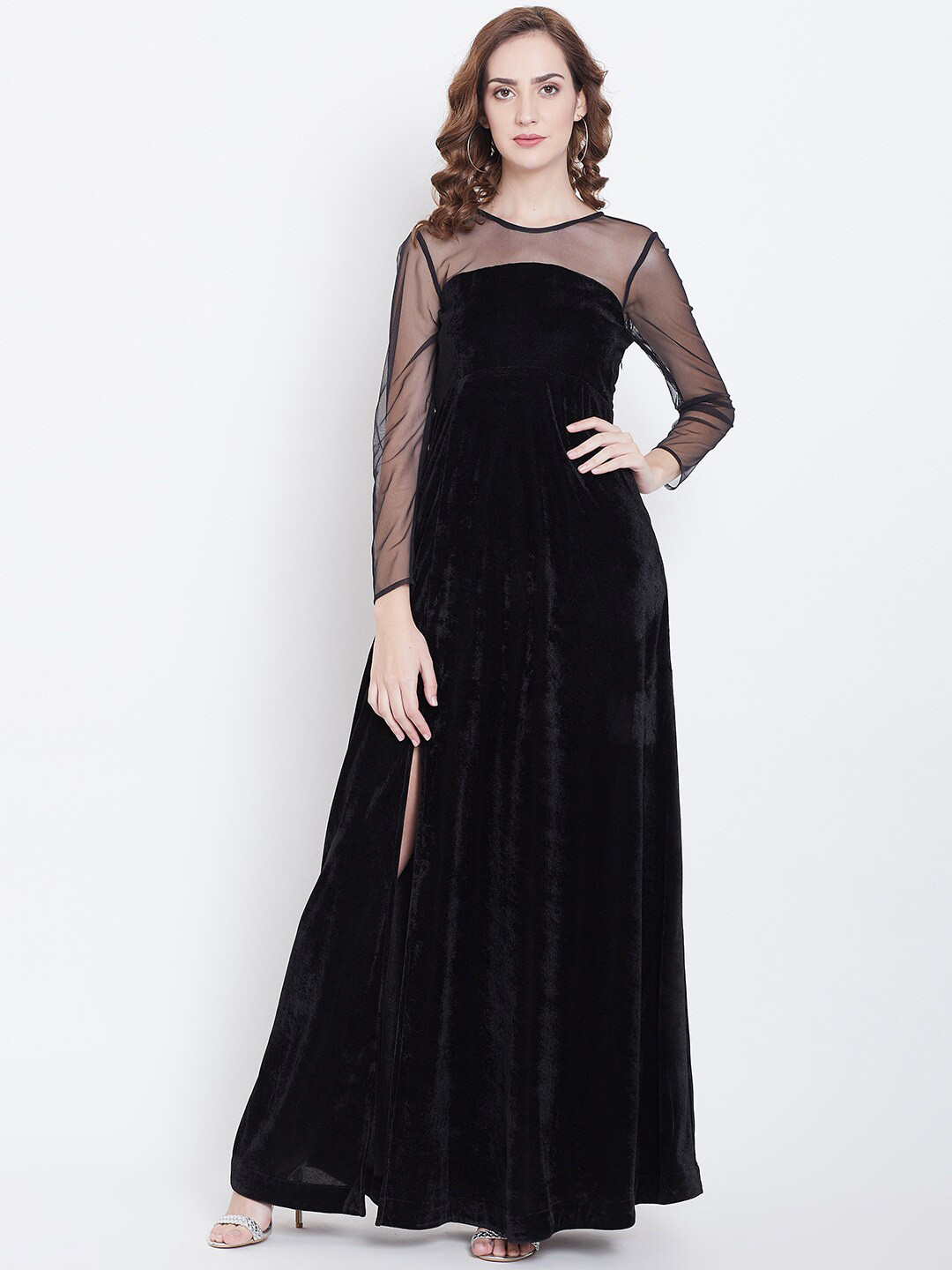 DODO & MOA Black Velvet Maxi Dress