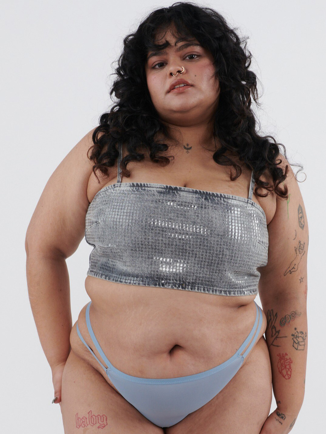 Big Little Lemons Cut Out Mid-Rise Thong Brief