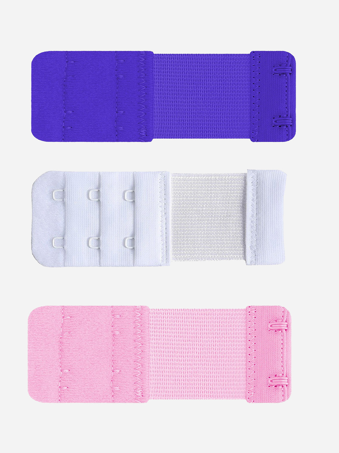 AROUSY Pack Of 3 All Day Comfort Bra Hook Extender- 3 Eye with Extra Elastic