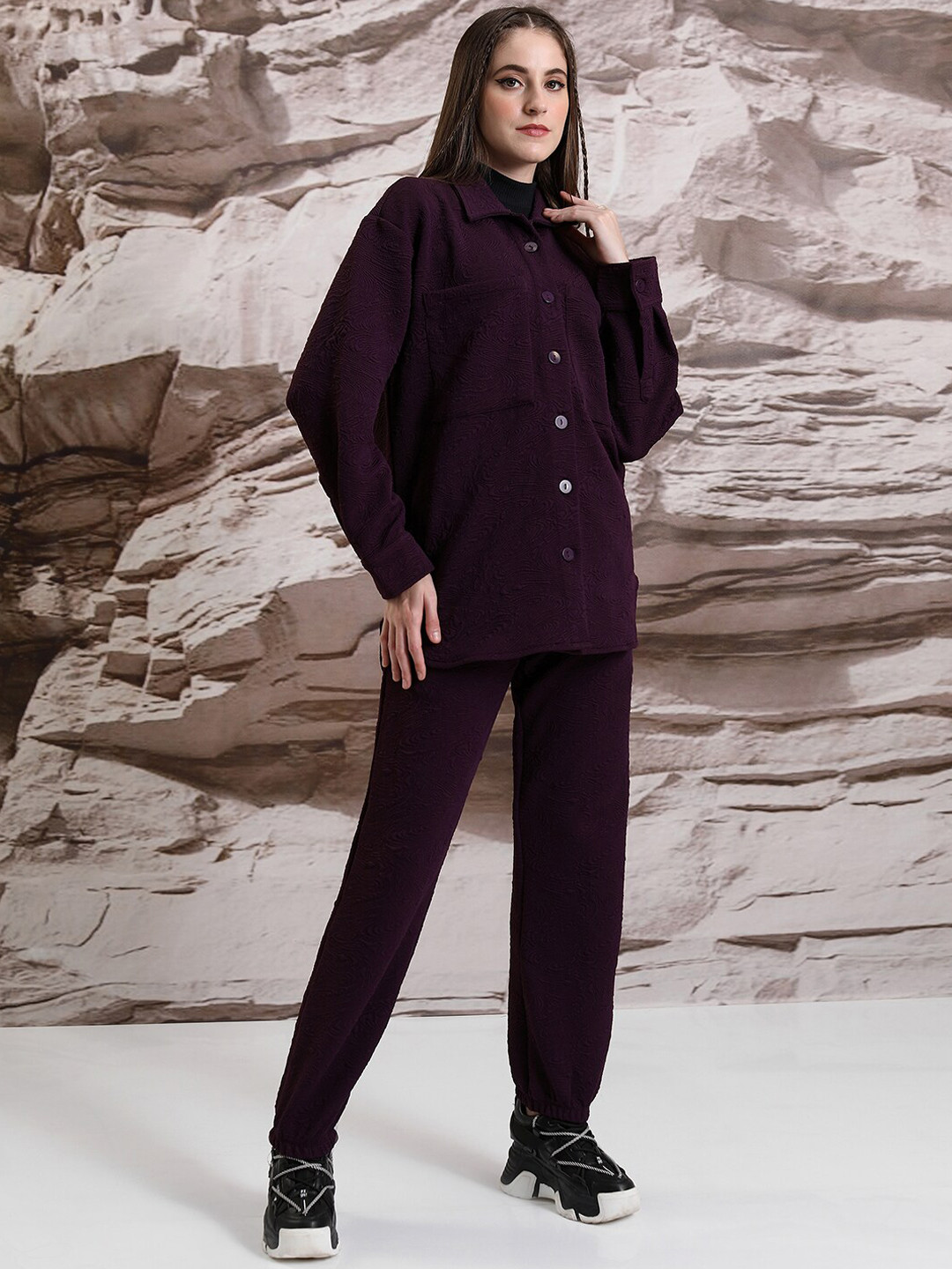 Tokyo Talkies Quilted Overshirt With Joggers Co-Ords