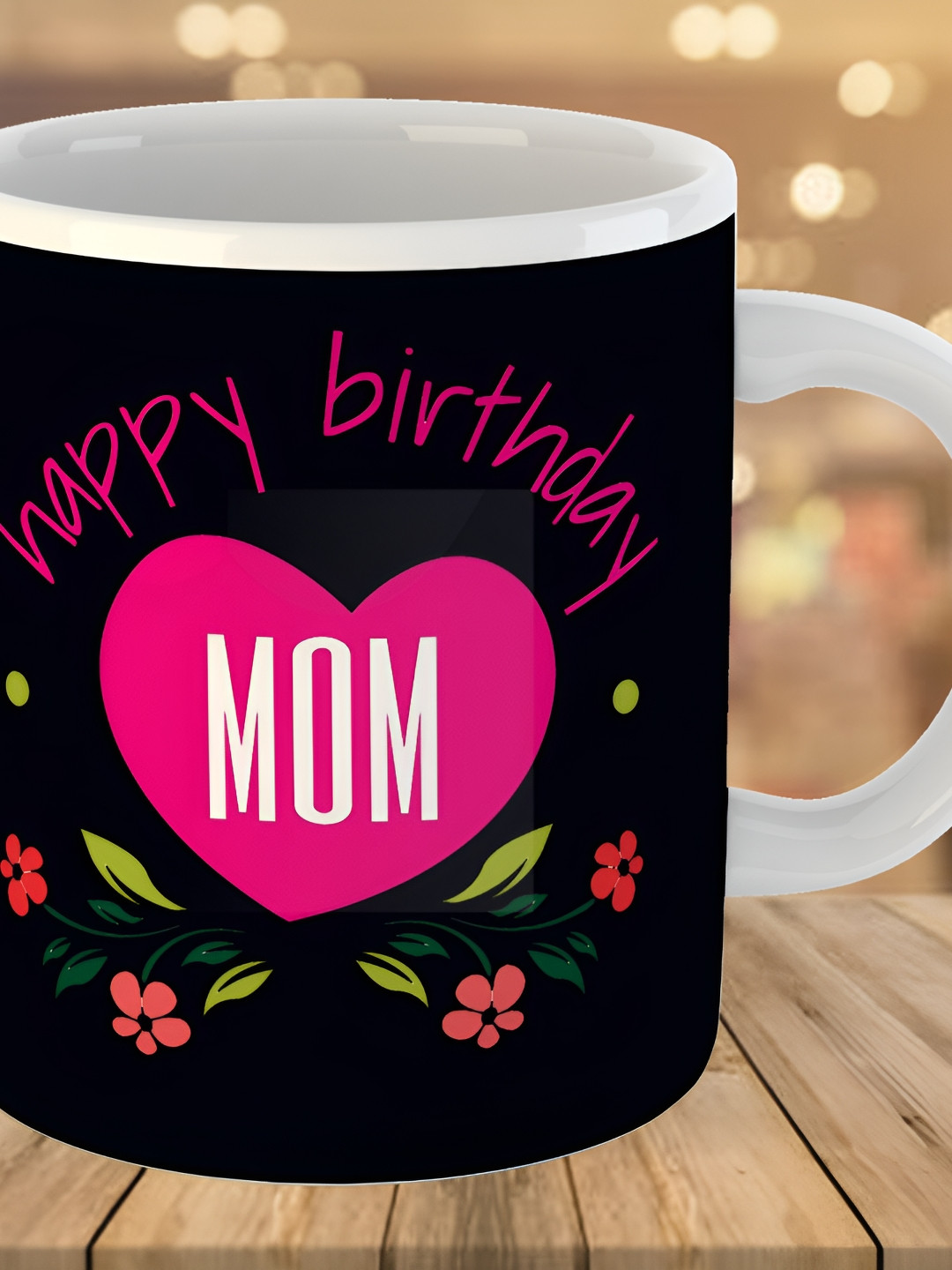 Keviv White & Black Text or Slogans Printed Ceramic Glossy Mugs 325 ml