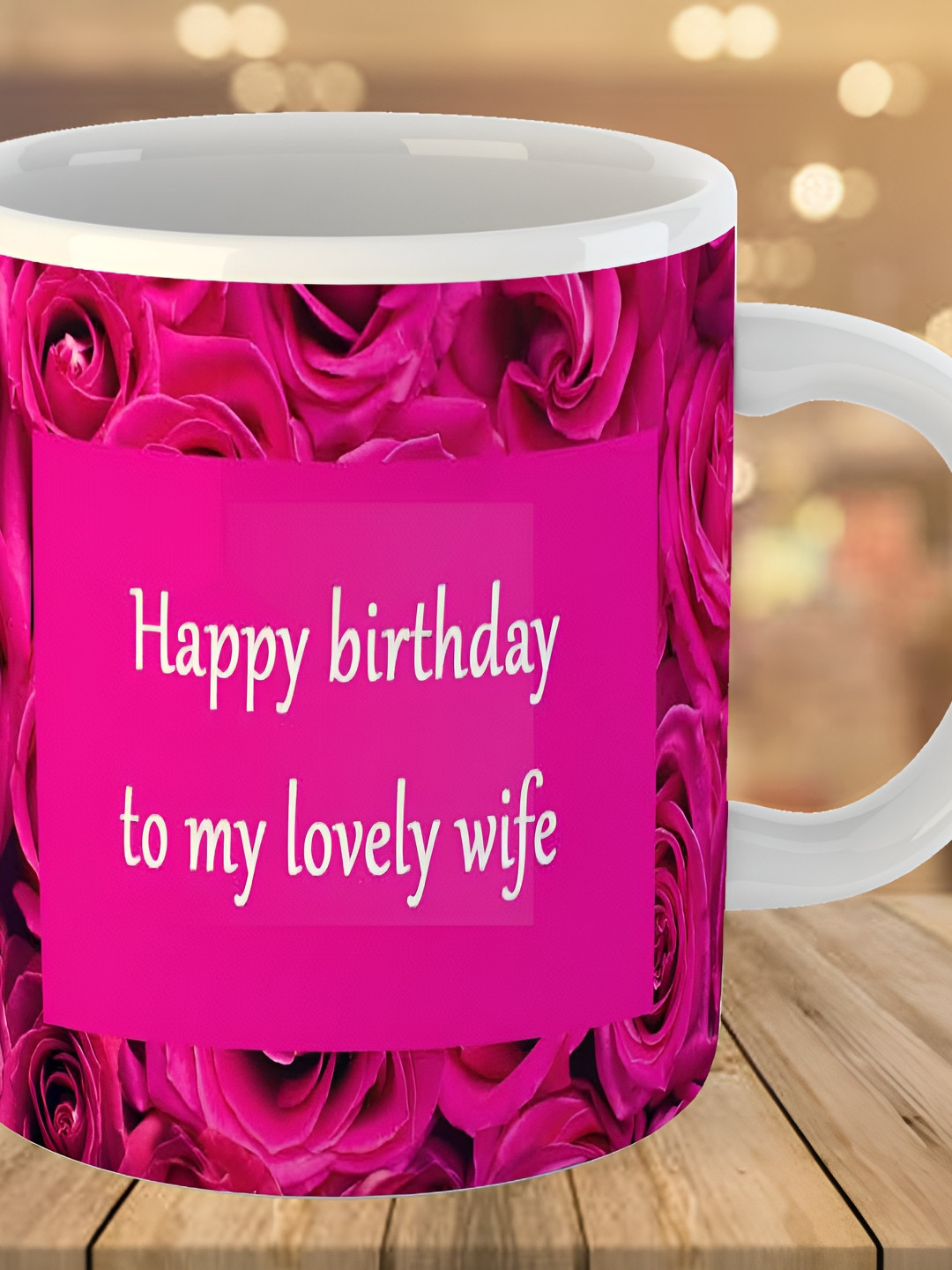 Keviv Purple & White Text or Slogans Printed Ceramic Glossy Mug 325 ml