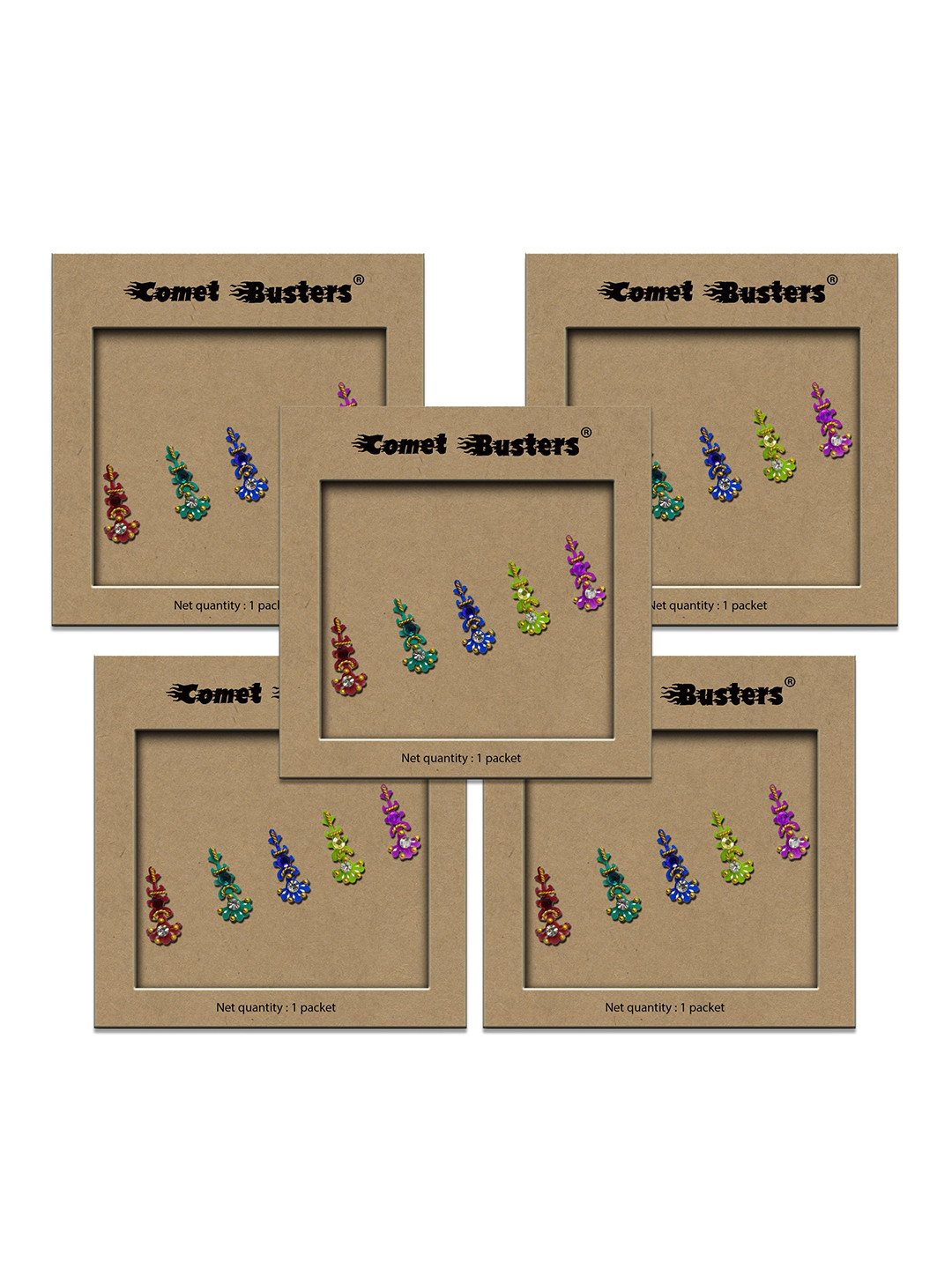 Comet Busters 5-Pcs Traditional Designer Bindi - BIN032