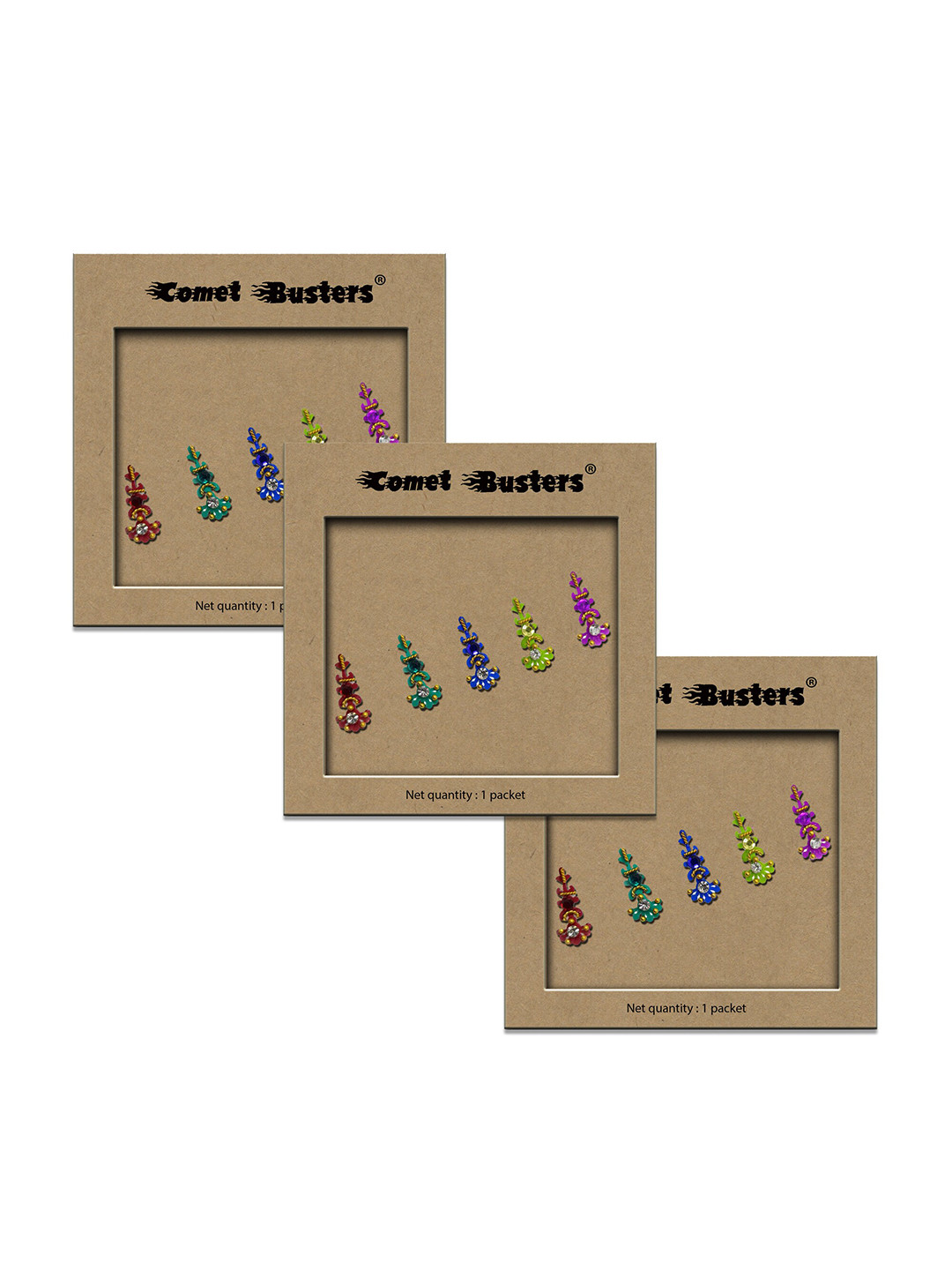 Comet Busters 3-Pcs Traditional Designer Bindi - BIN032