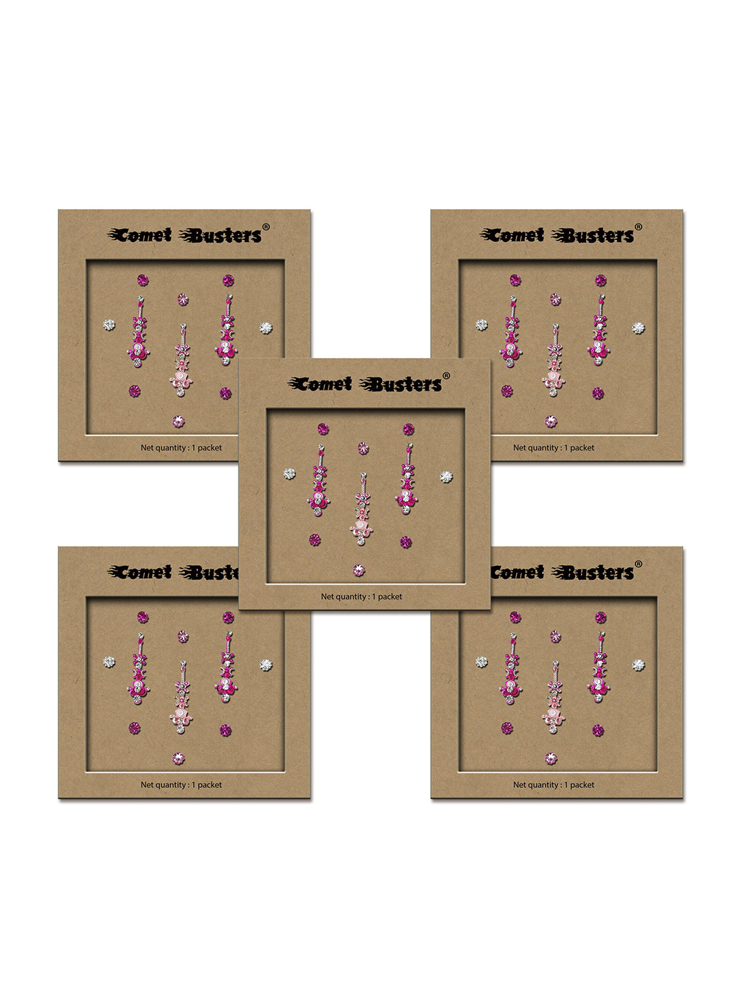Comet Busters 5-Pcs Traditional Designer Bindi - BIN017