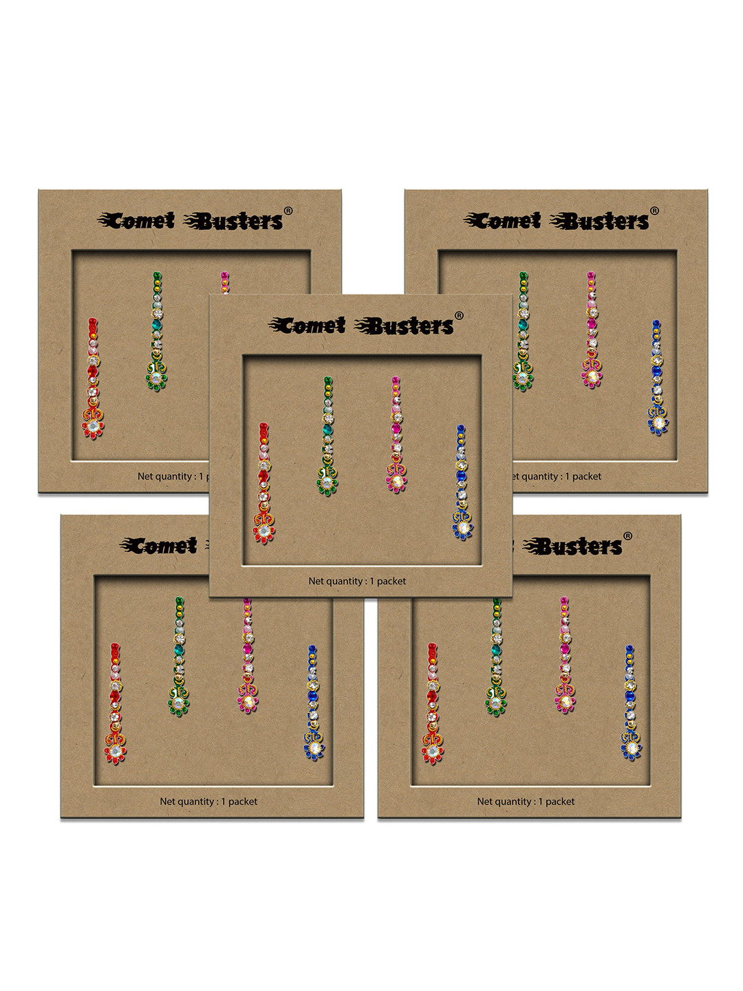 Comet Busters 5-Pcs Traditional Designer Bindi - BIN026