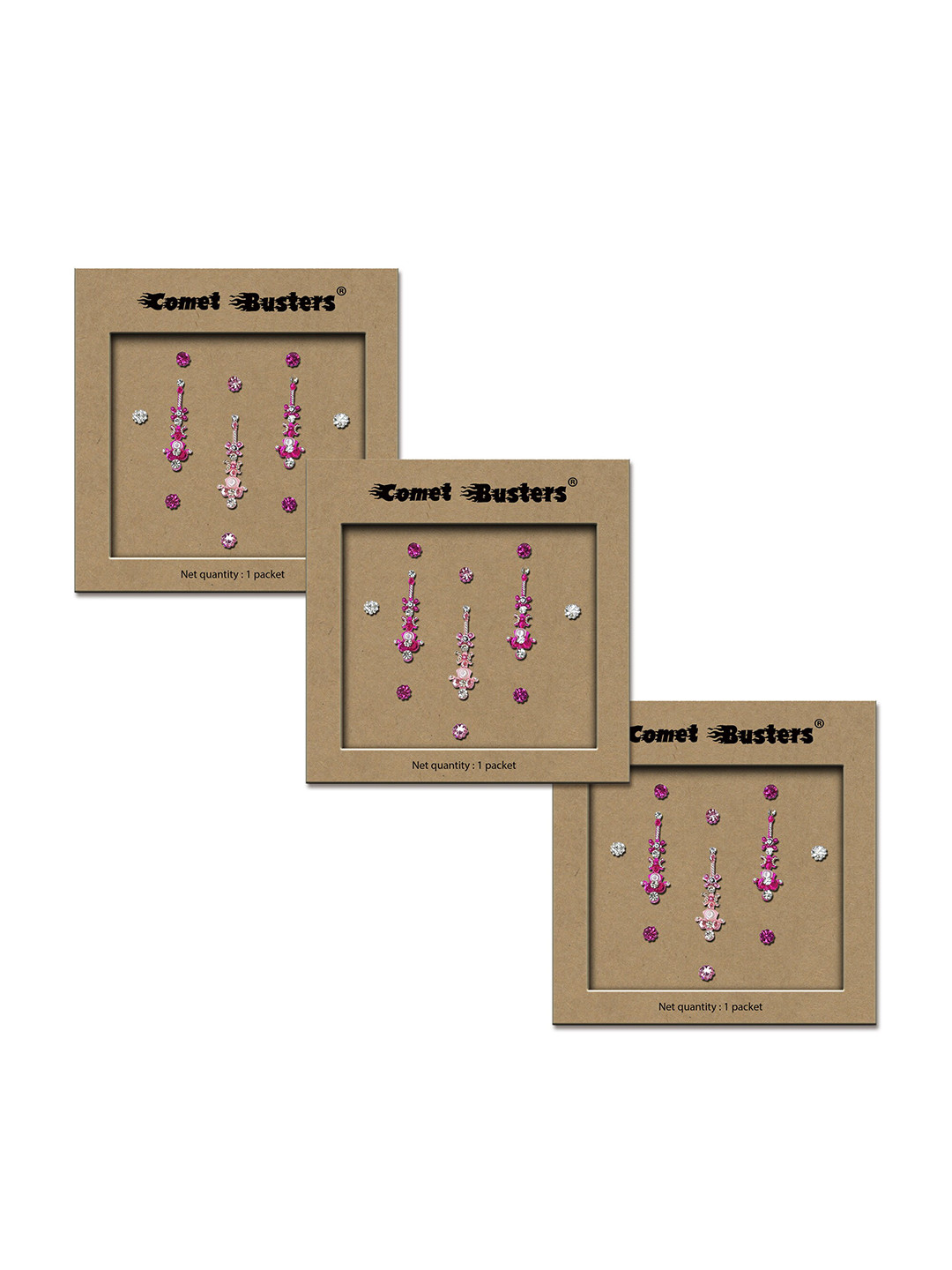 Comet Busters 3-Pcs Traditional Designer Bindi - BIN017