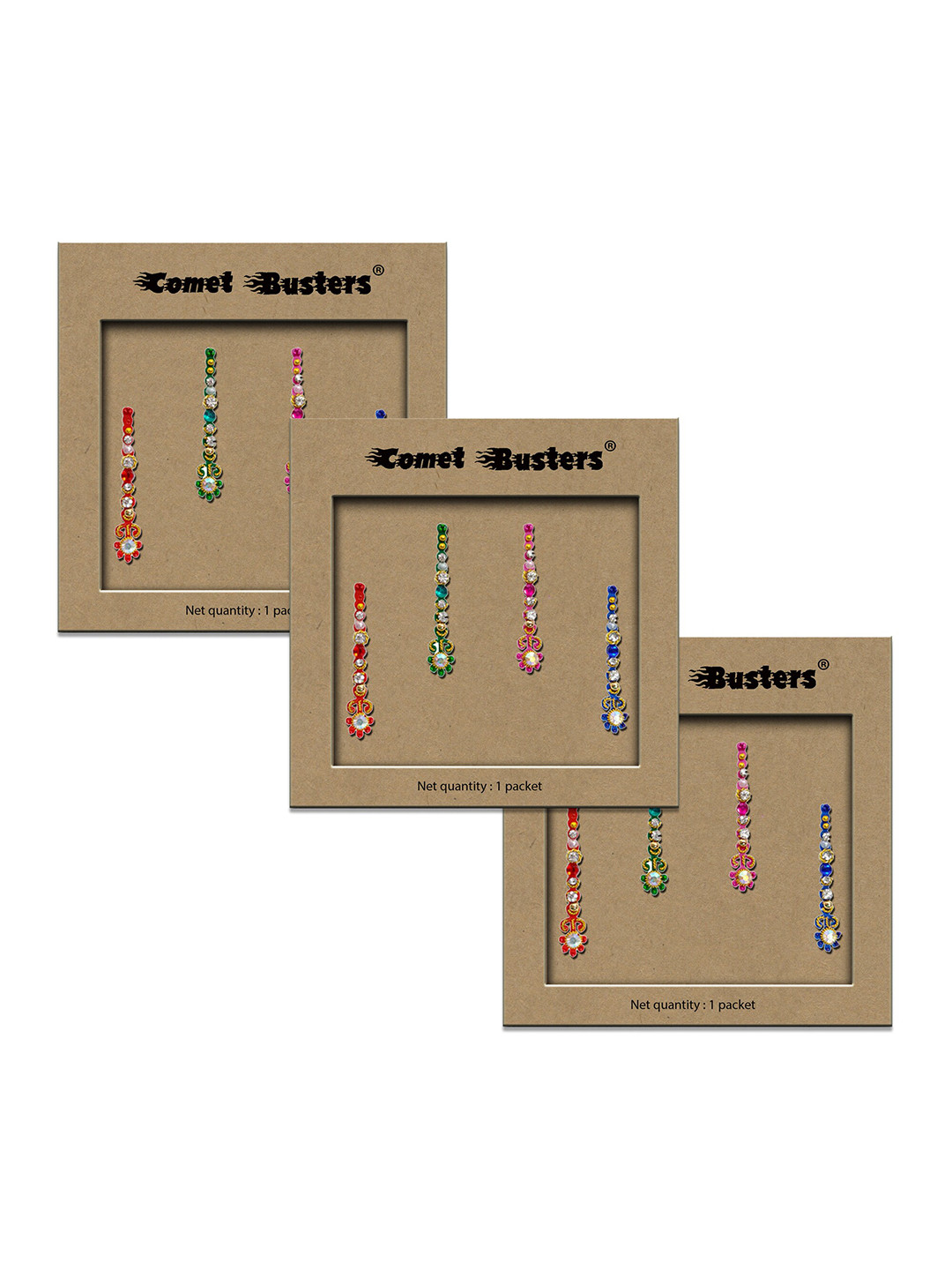 Comet Busters 3-Pcs Traditional Designer Bindi - BIN026