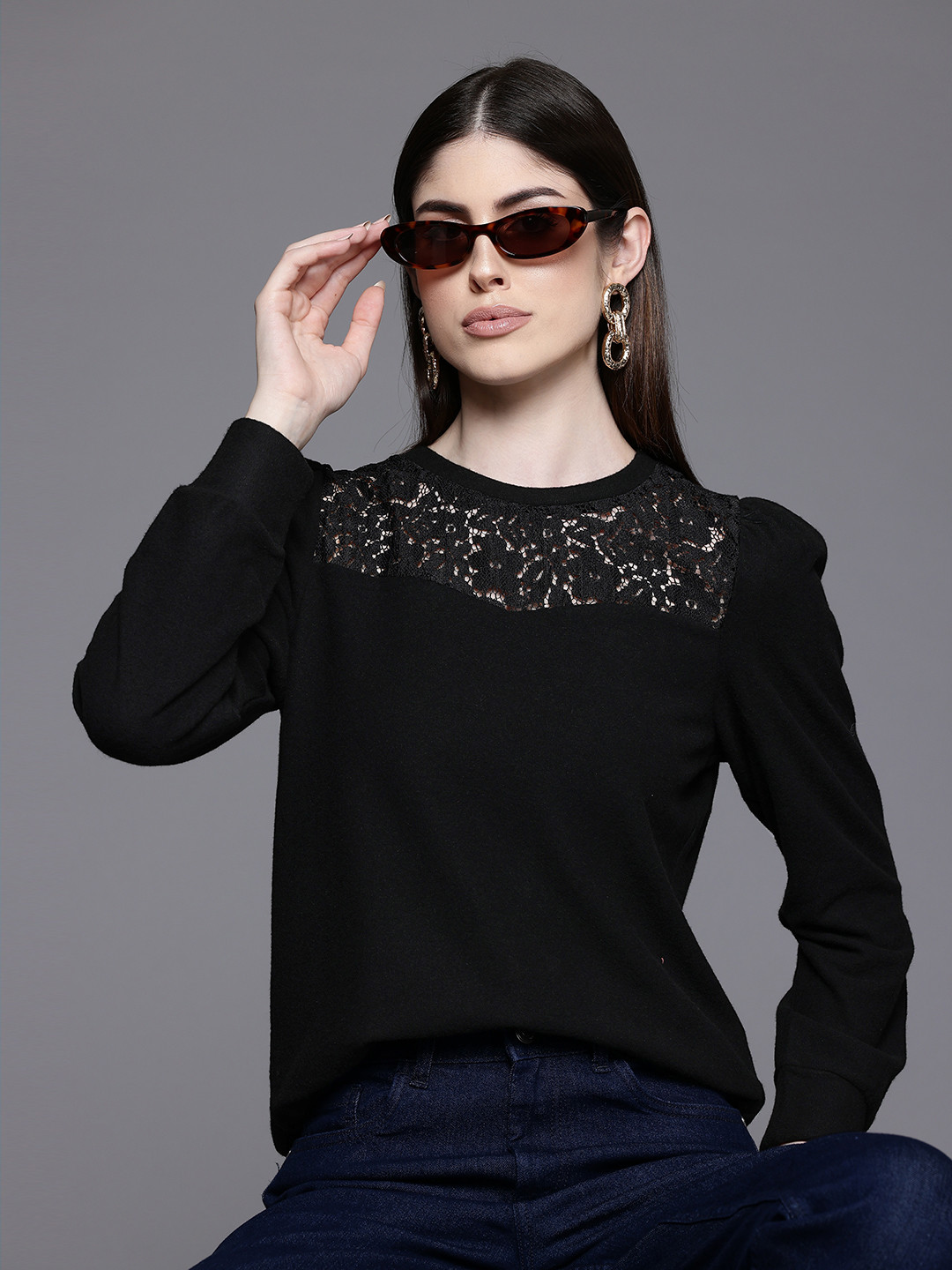 DOROTHY PERKINS Lace Inserts A-Line Top