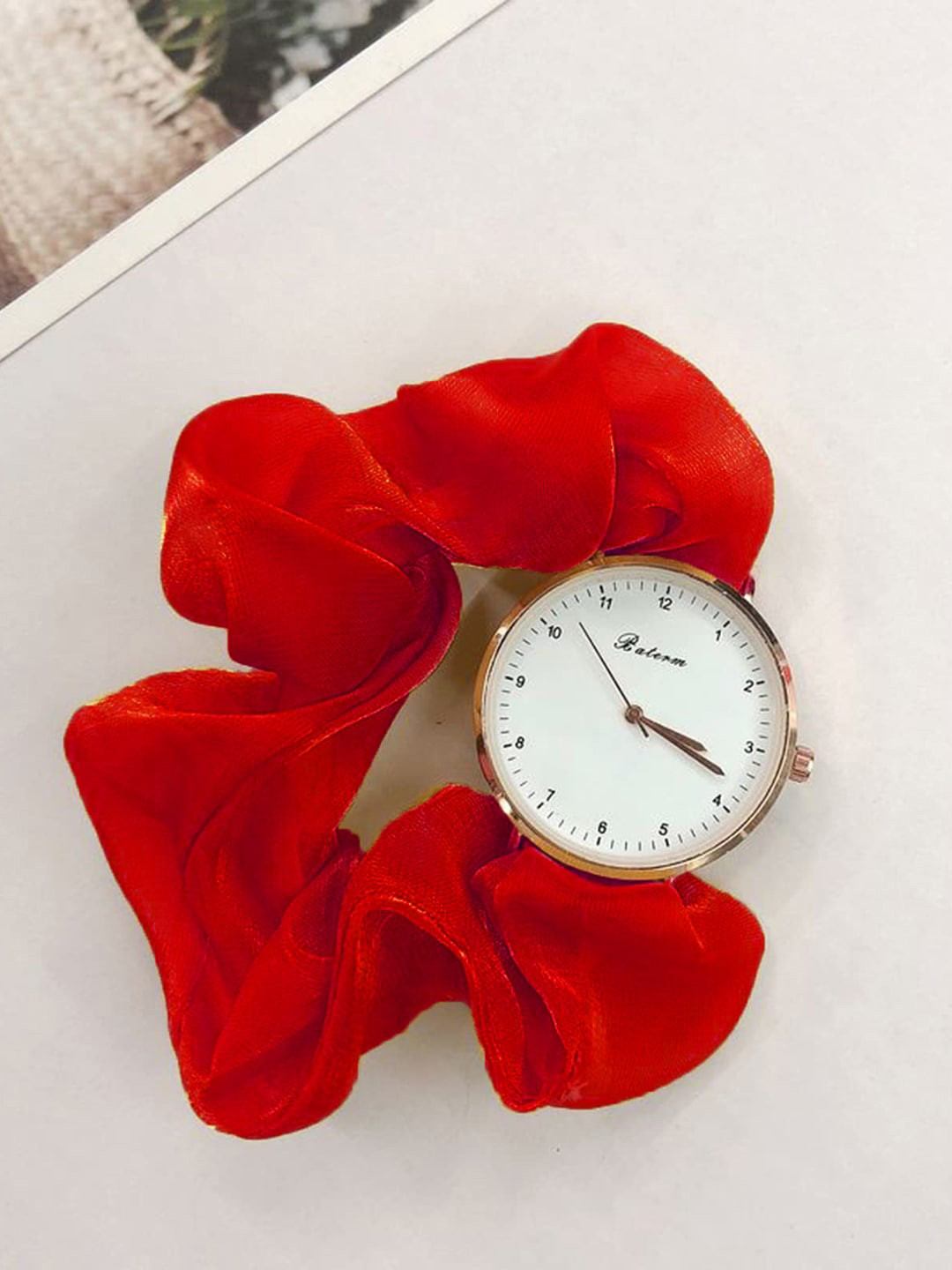 VAGHBHATT Women Printed Dial & Rubber Straps Analogue Automatic Watch RED-01