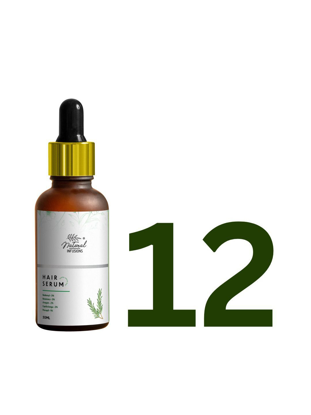 Natural Infusions Set Of 12 Hair Growth Serum With Redensyl - 50ml Each