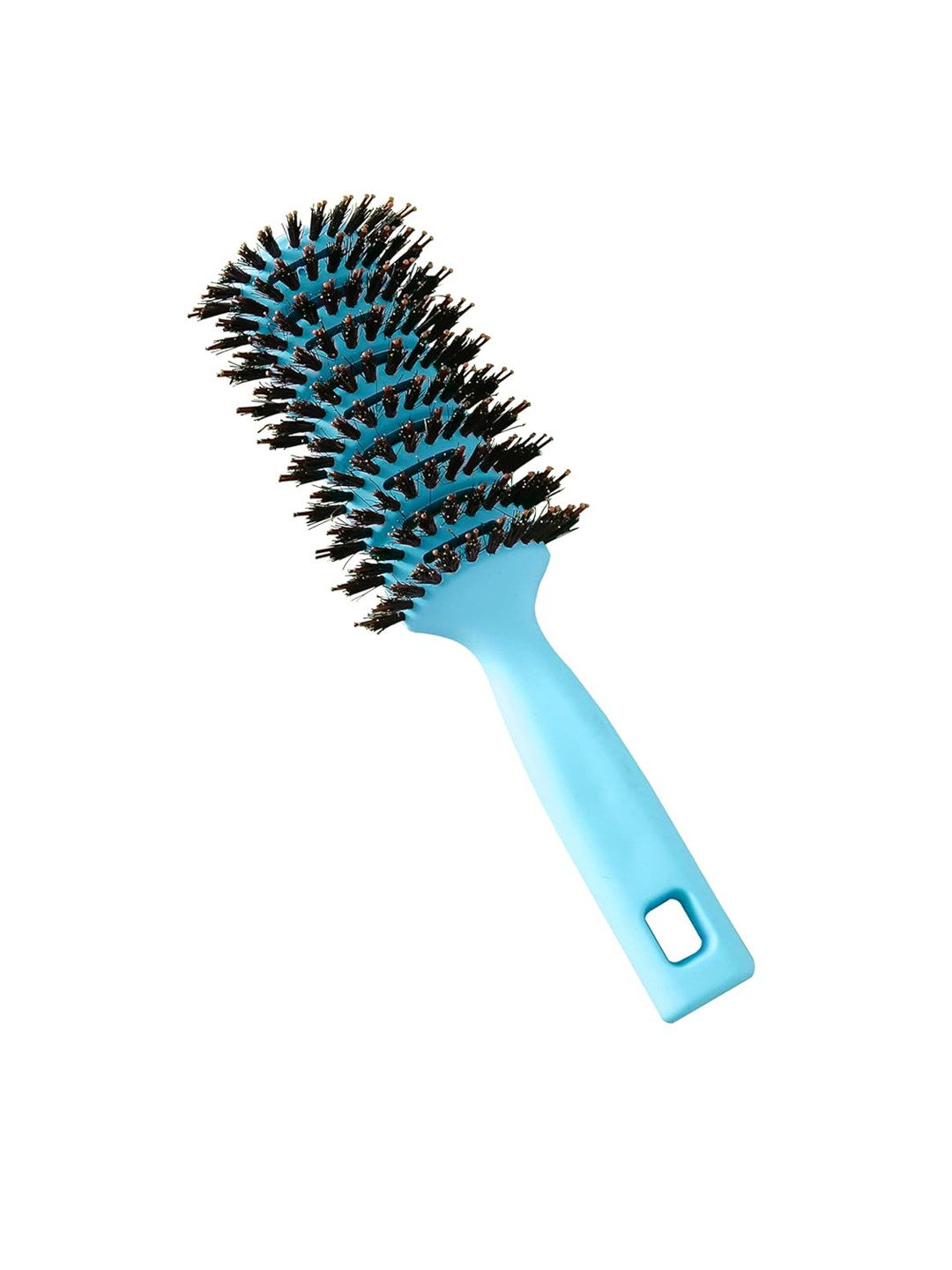 Yellow Chimes Round Vented Hair Brush for Quick Drying & Pain Free Detangling - Blue