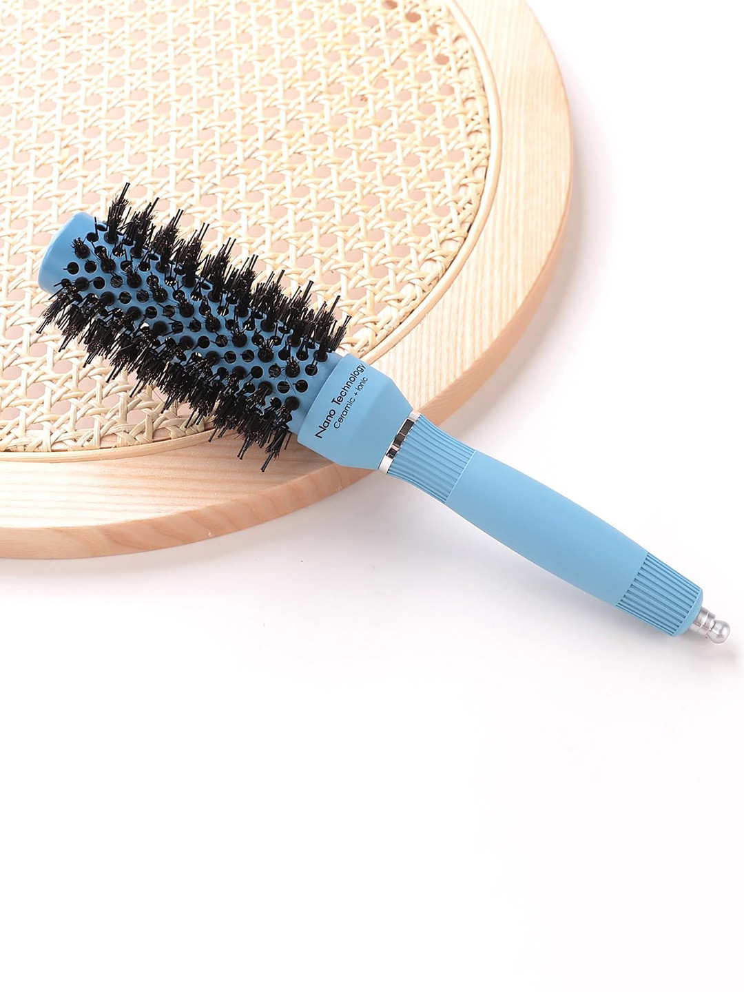 Yellow Chimes Hair Brush with Ion-Infused Thermal Ceramic Technology - Blue