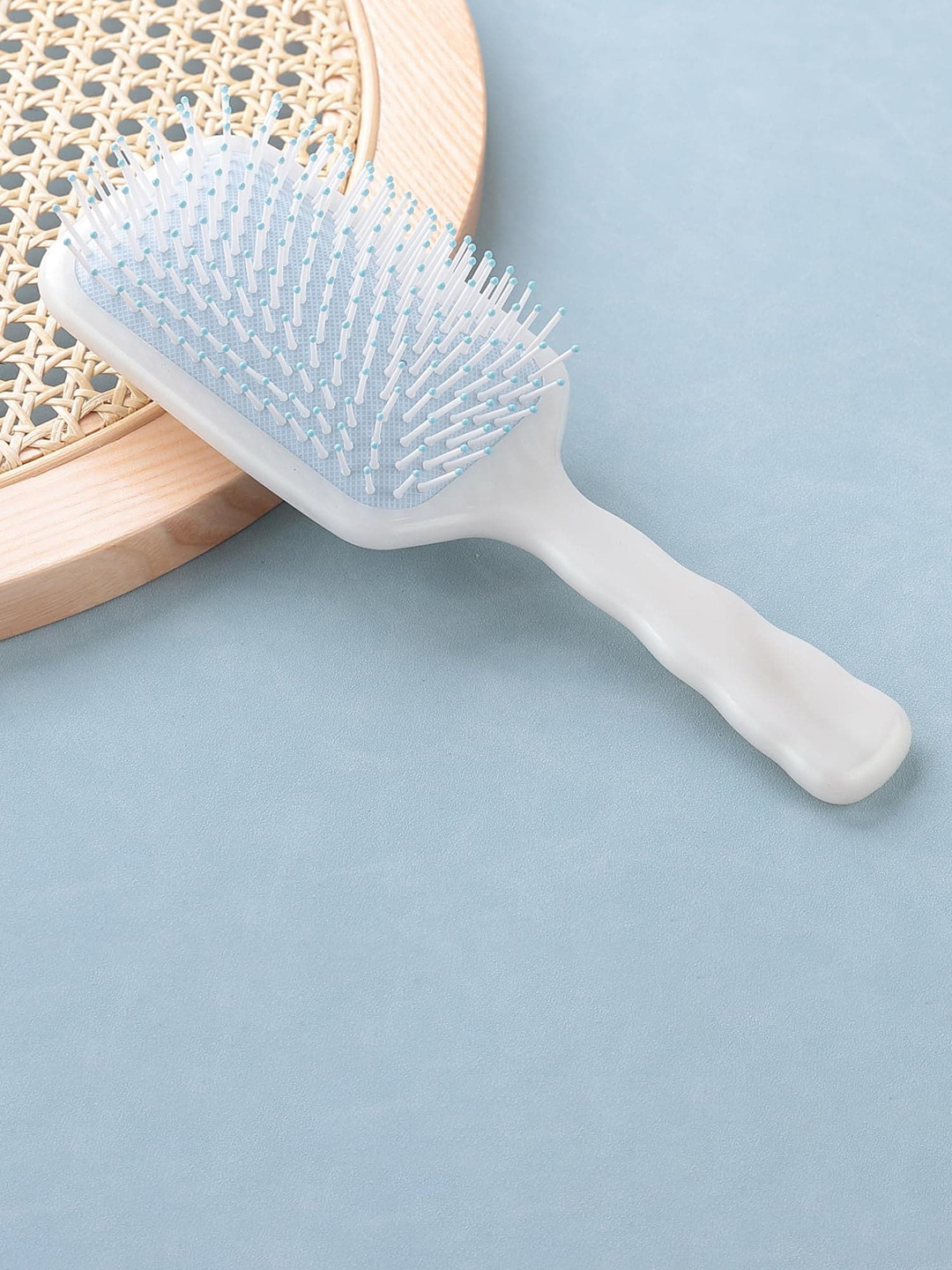 Yellow Chimes Paddle Detangler Hair Brush with Flexible Bristles - Blue