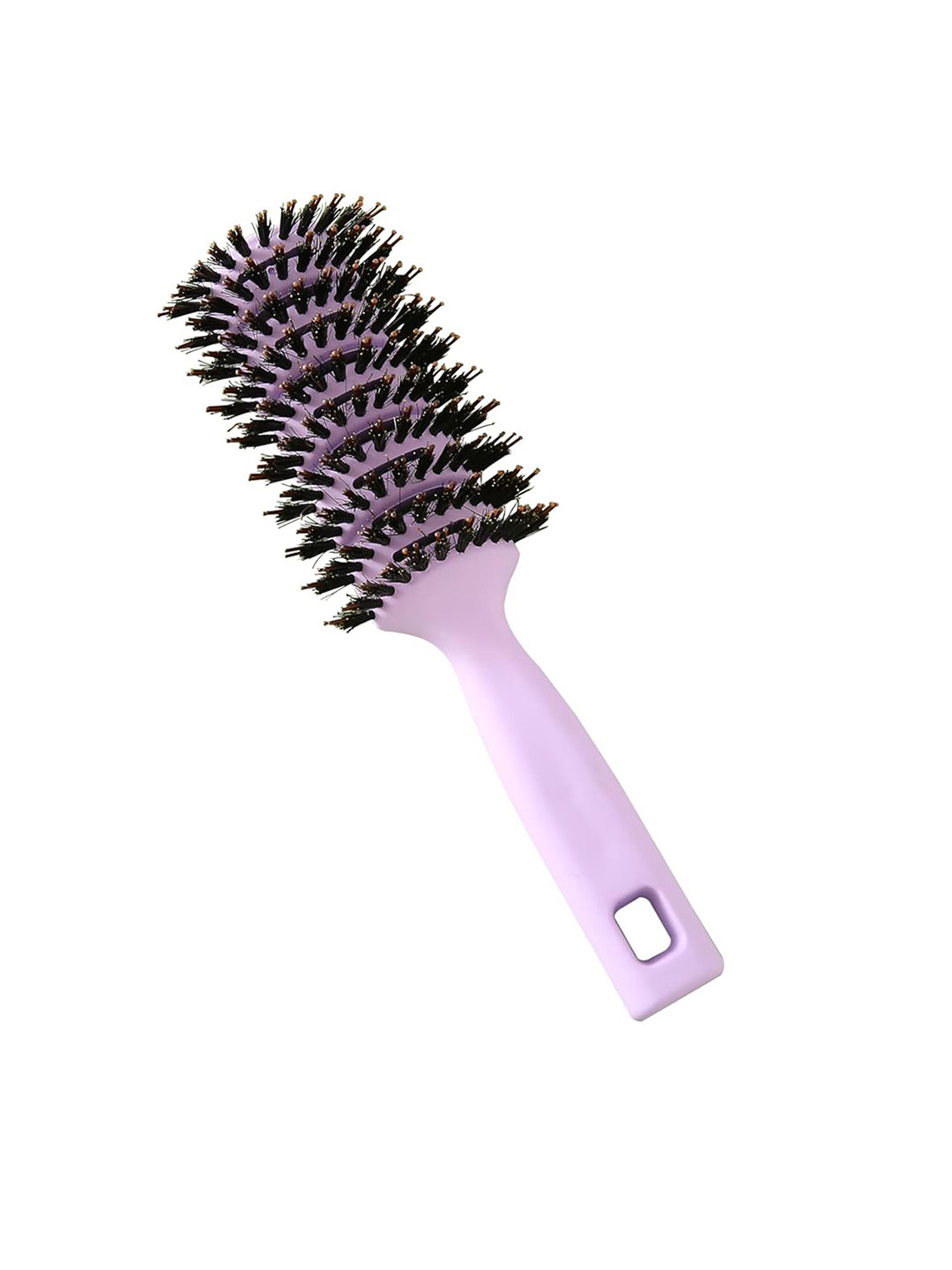 Yellow Chimes Round Vented Hair Brush for Quick Drying & Pain Free Detangling - Purple