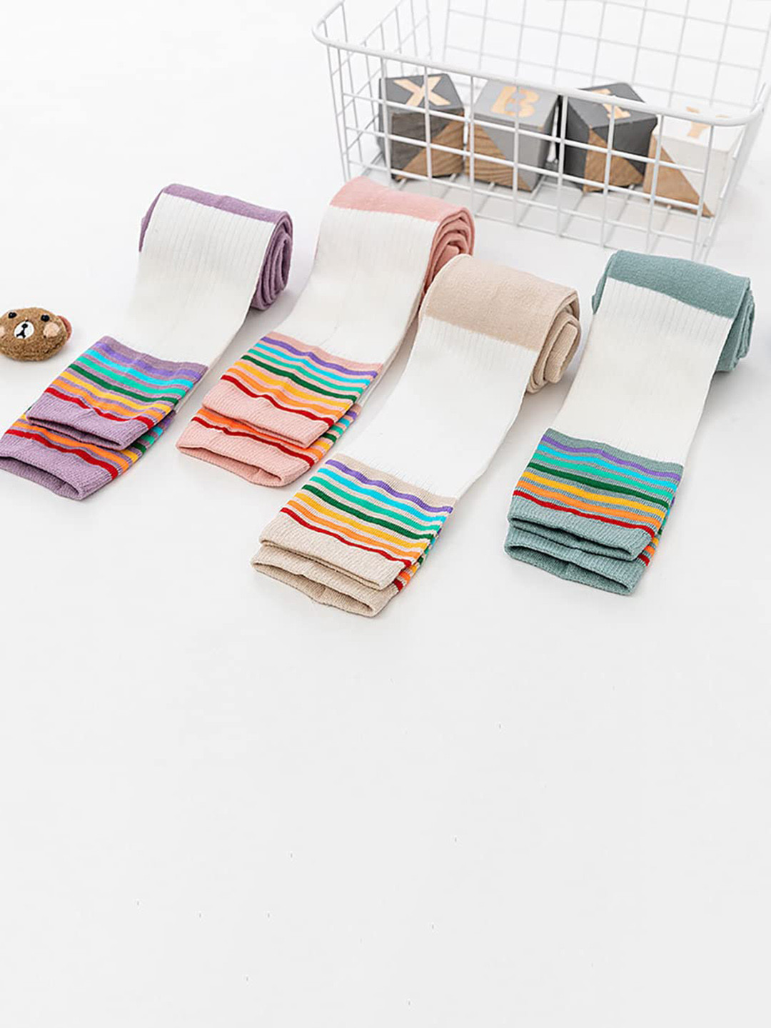 SYGA Girls Rainbow Cropped Thermal Bottoms