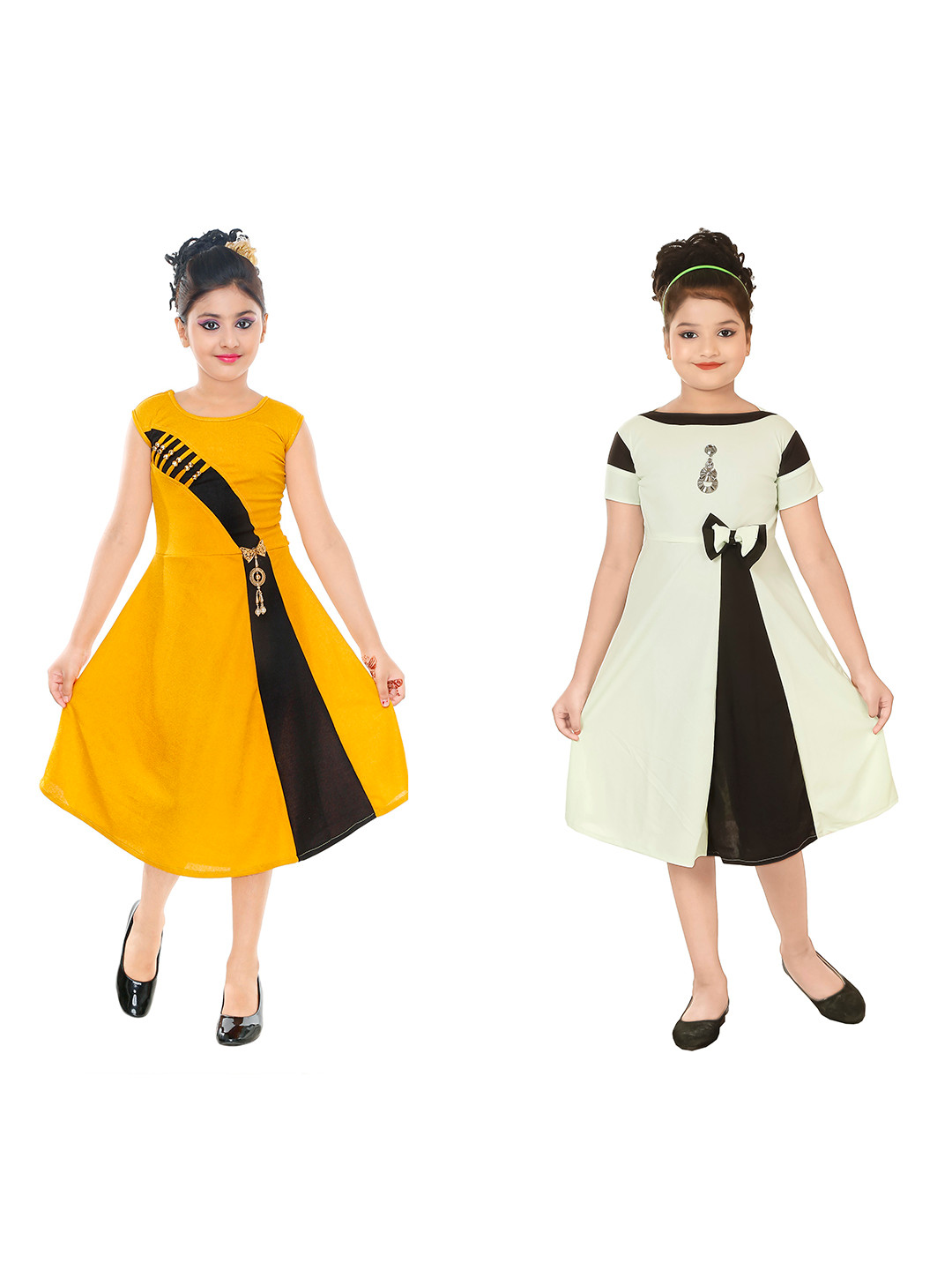 BAESD Pack of 2 A Line Midi Dress