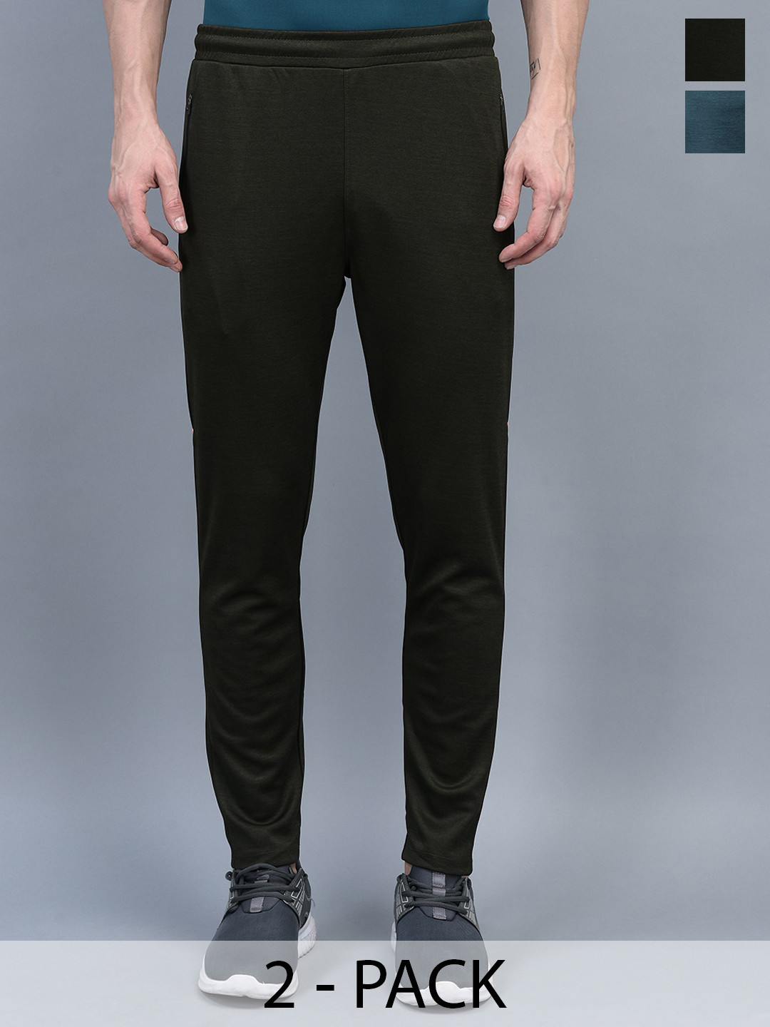 Force NXT Men Microfiber Anti Viral Anti Odour Cool Pack Of 2 Sports Track Pant