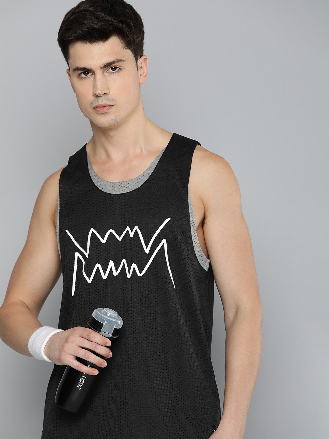 Puma Jaws Core DryCell Self Design & Printed Basketball Tank T-shirt