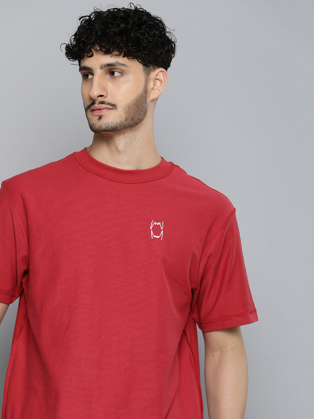 Puma Embroidered Drop-Shoulder Sleeves Pure Cotton Pivot Basketball T-shirt