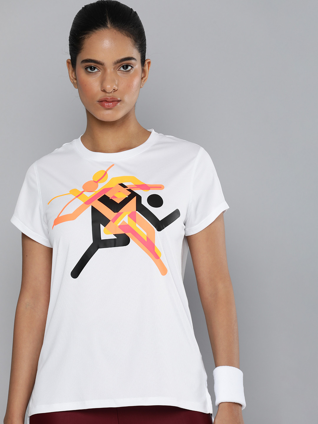 Puma Women Run Faster Icons Printed dryCELL Slim Fit T-shirt