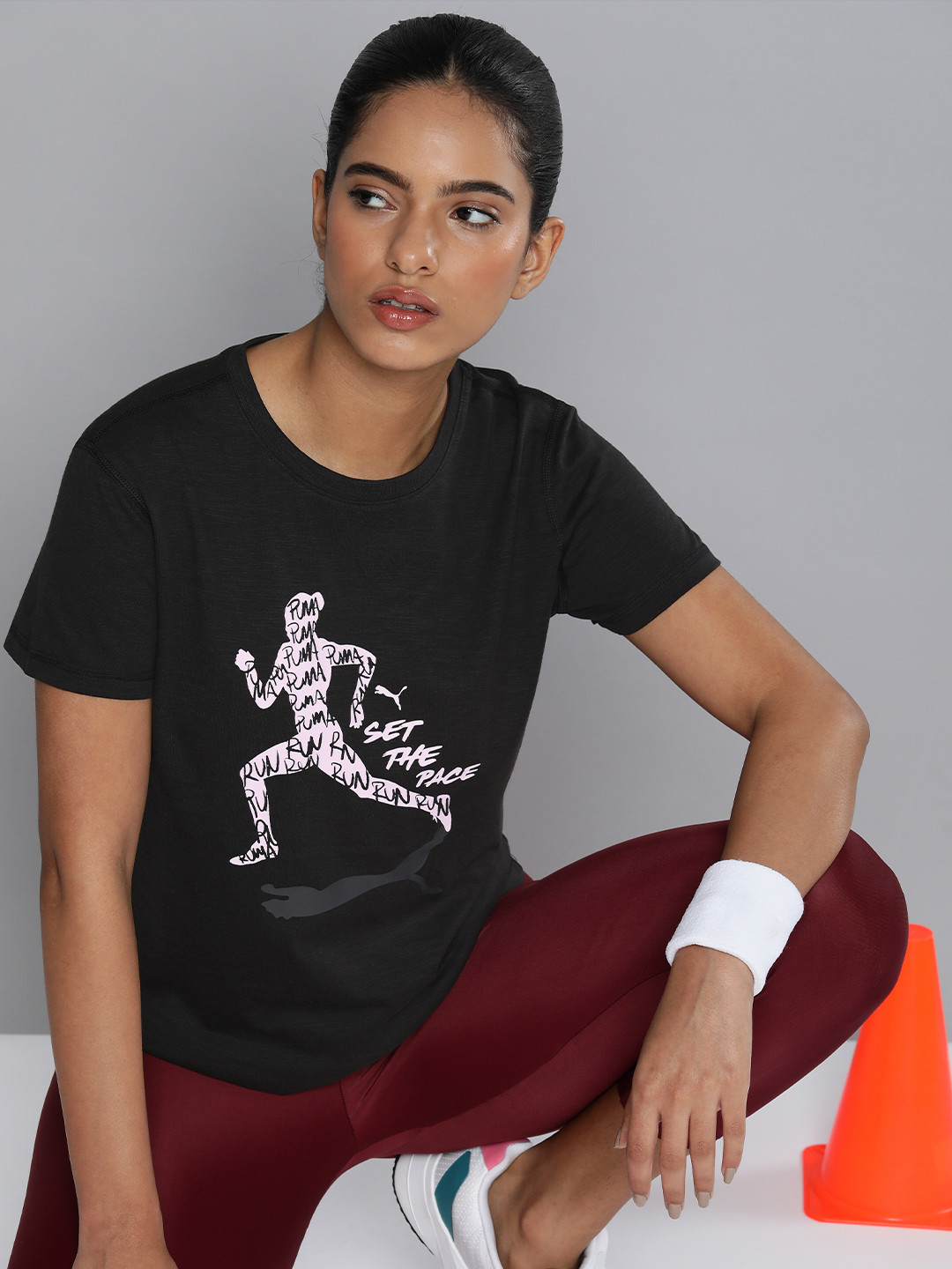 Puma Run Slogan Training Printed dryCELL T-shirt