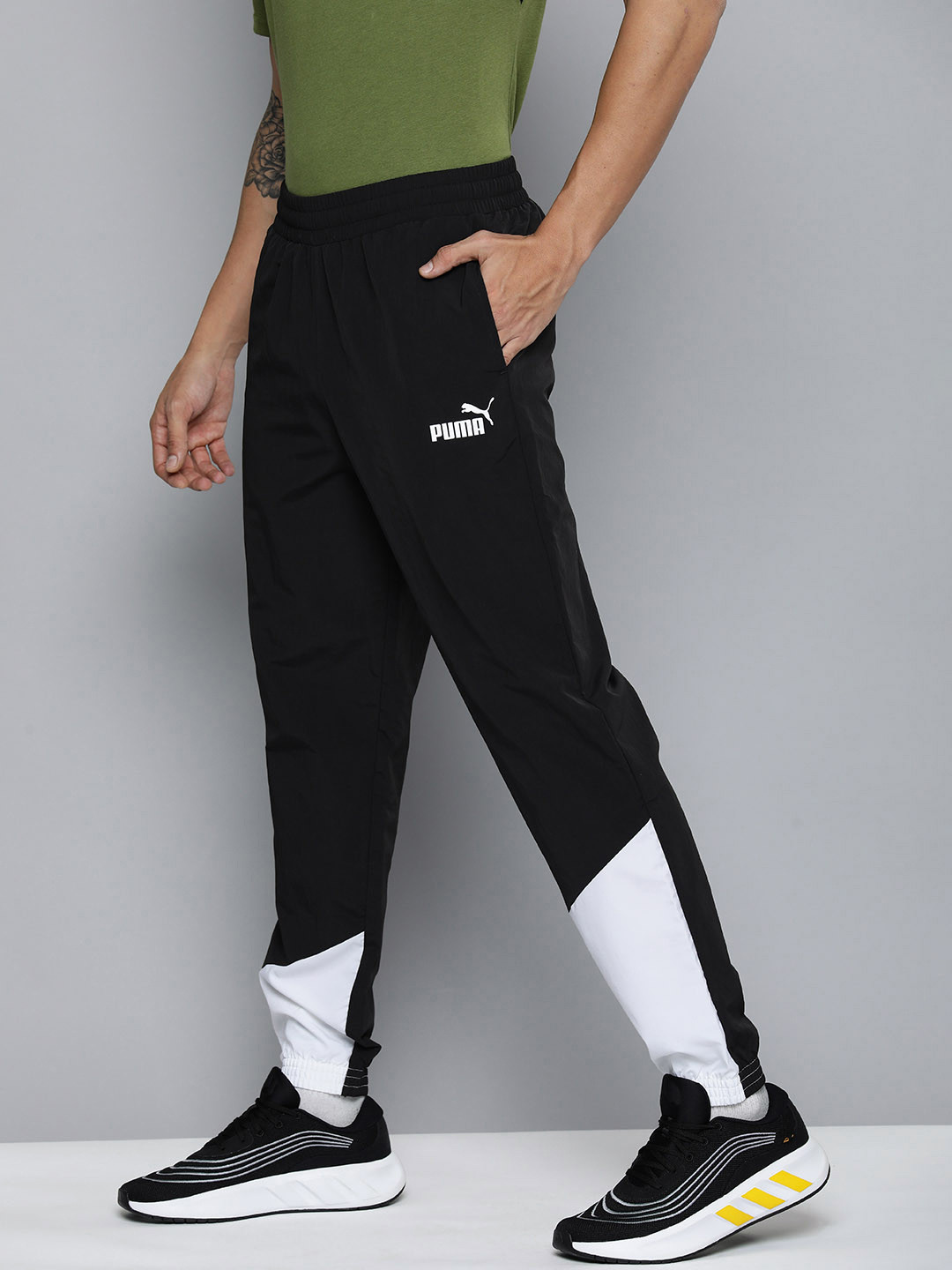 Puma Men Mid Rise POWER Colorblock Outdoor Track Pants