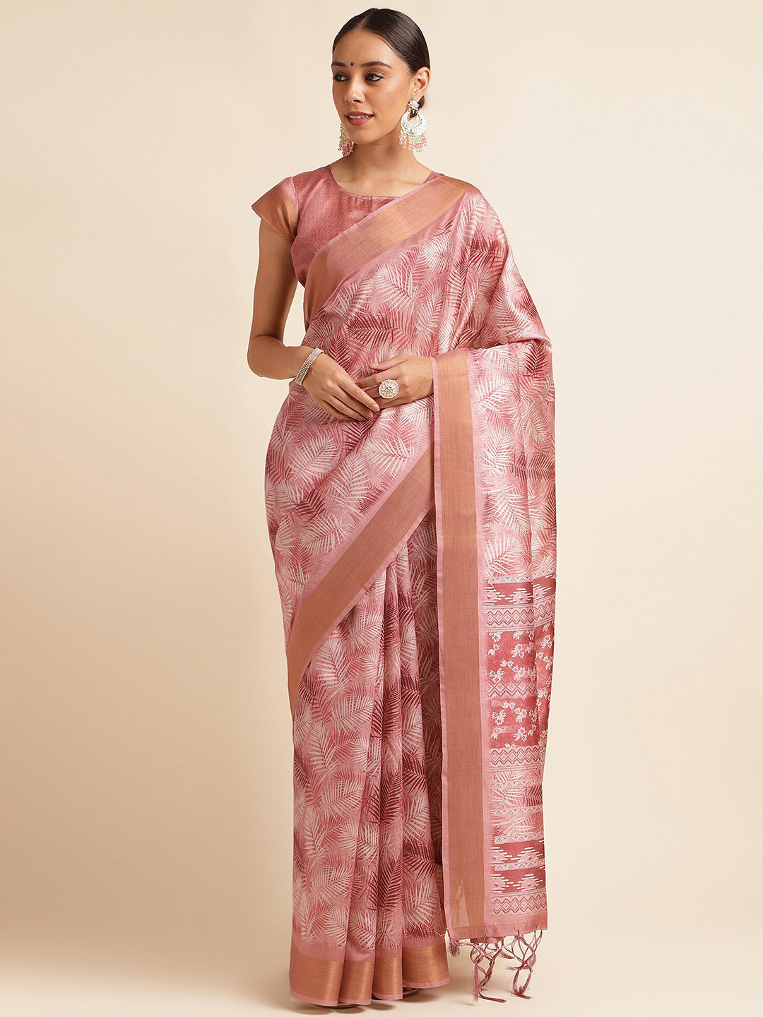DOI MOI Ethnic Motifs Zari Organza Banarasi Saree