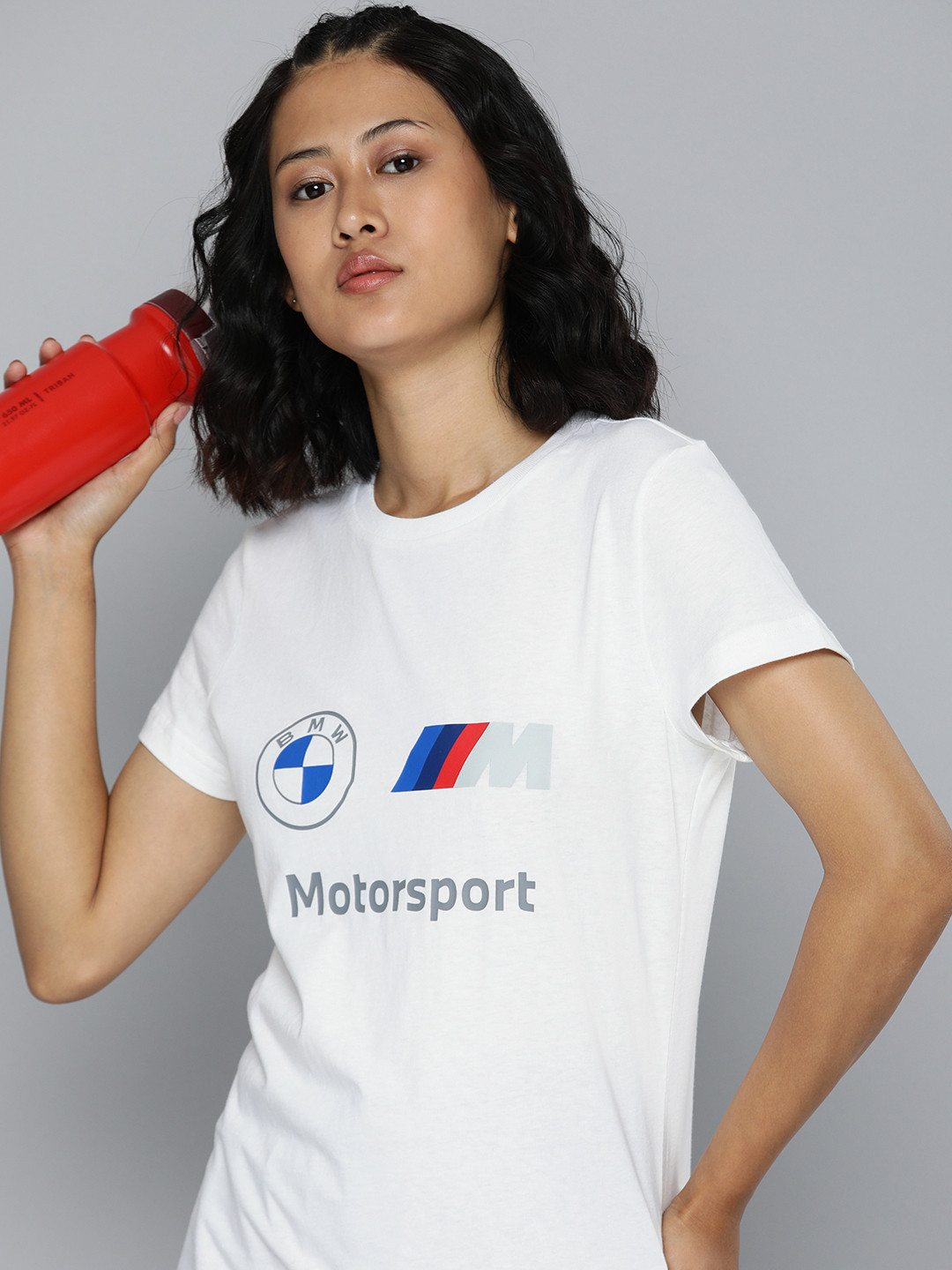 PUMA Motorsport BMW M Brand Logo Printed Pure Cotton T-shirt