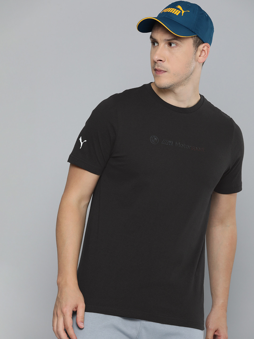 PUMA Motorsport Men BMW Logo Graphic Pure Cotton T-shirt