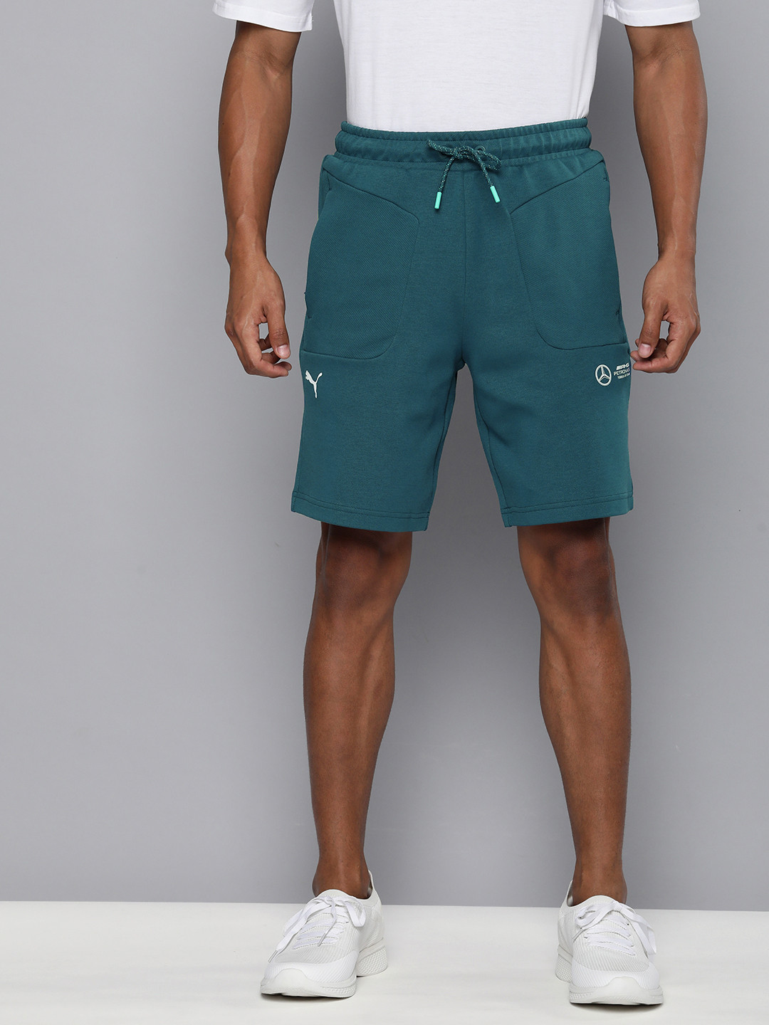 PUMA Motorsport Men Solid Mercedes-AMG Petronas Motorsport Regular Shorts