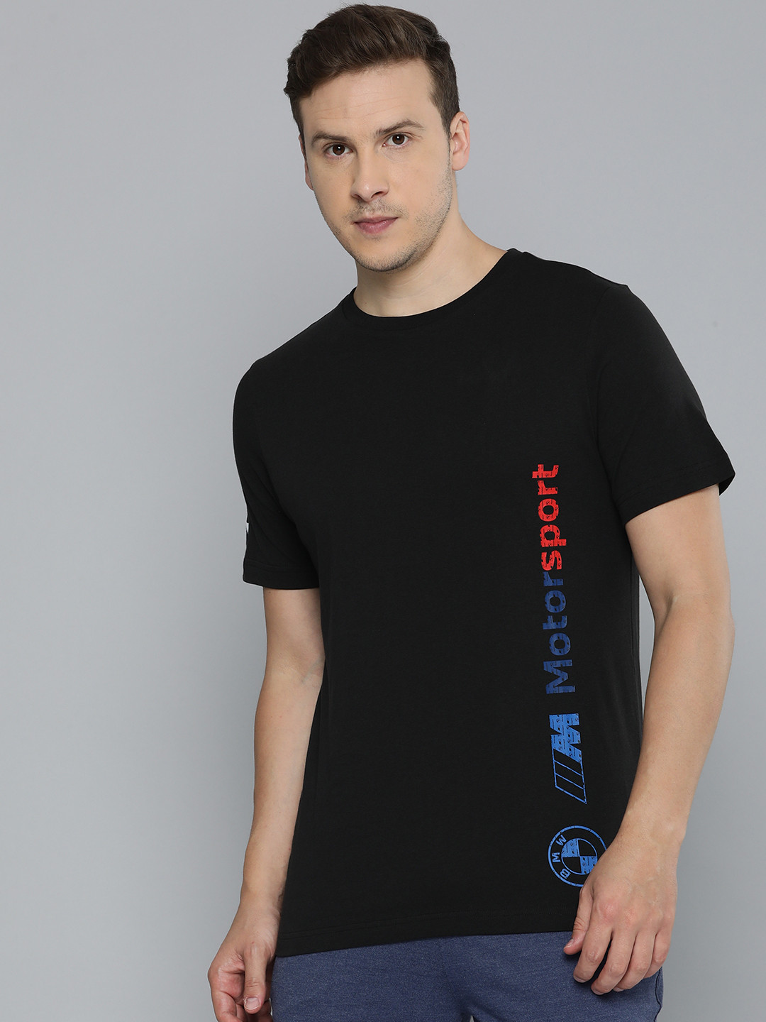 PUMA Motorsport BMW M Brand Logo Printed Pure Cotton T-shirt