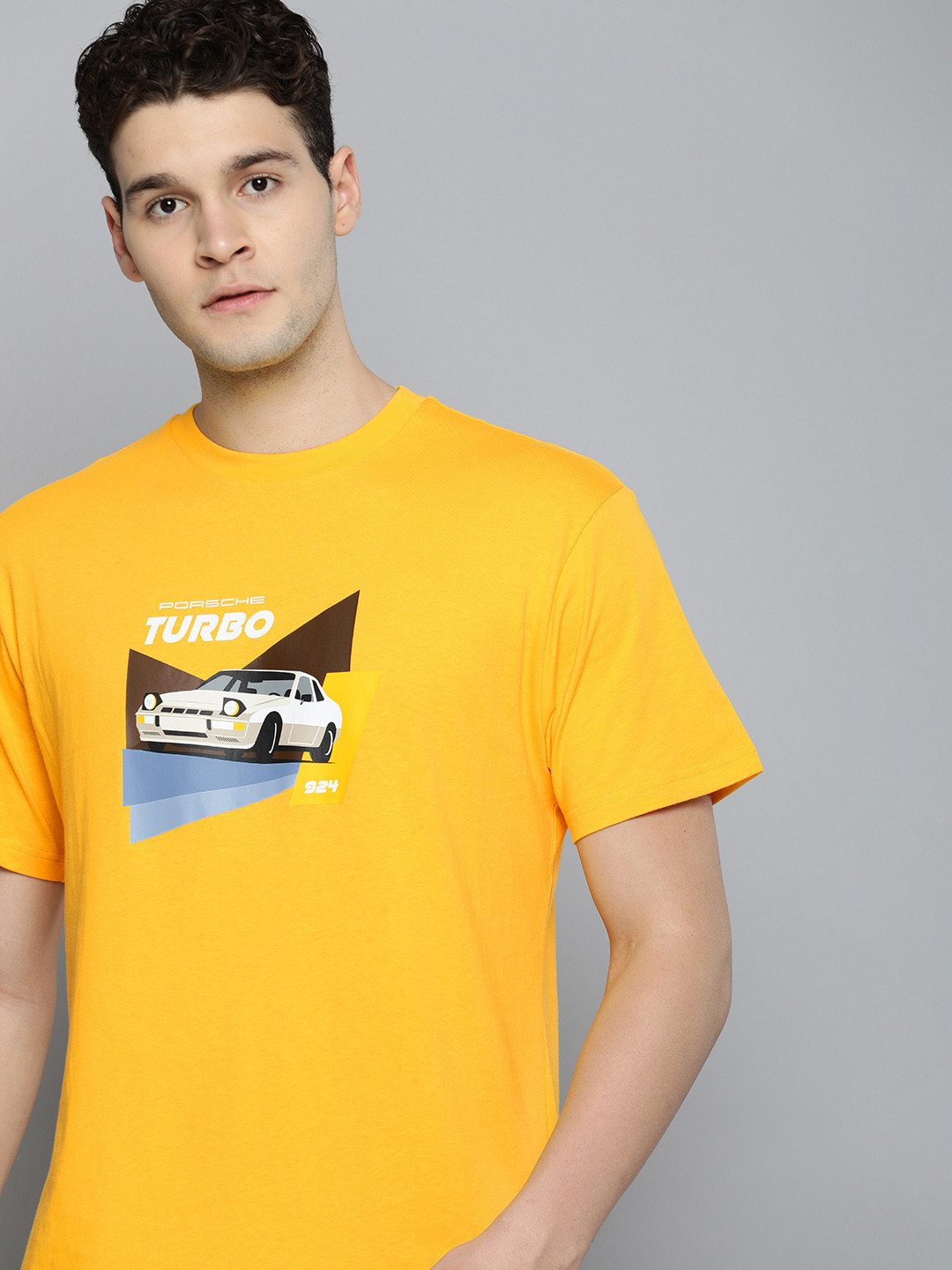 PUMA Motorsport Porsche Legacy 924 Motorsport Drop-Shoulder Sleeves Pure Cotton Relaxed Fit T-shirt
