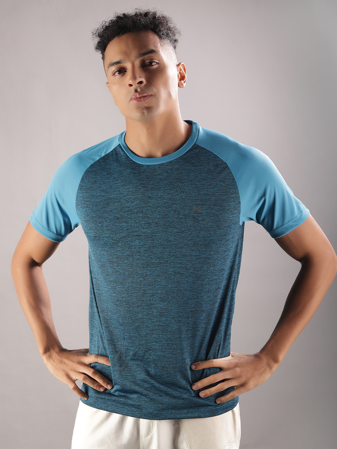 Force NXT Men Microfiber Anti Viral Anti Odour Cool Round Neck Sports Printed T-Shirt