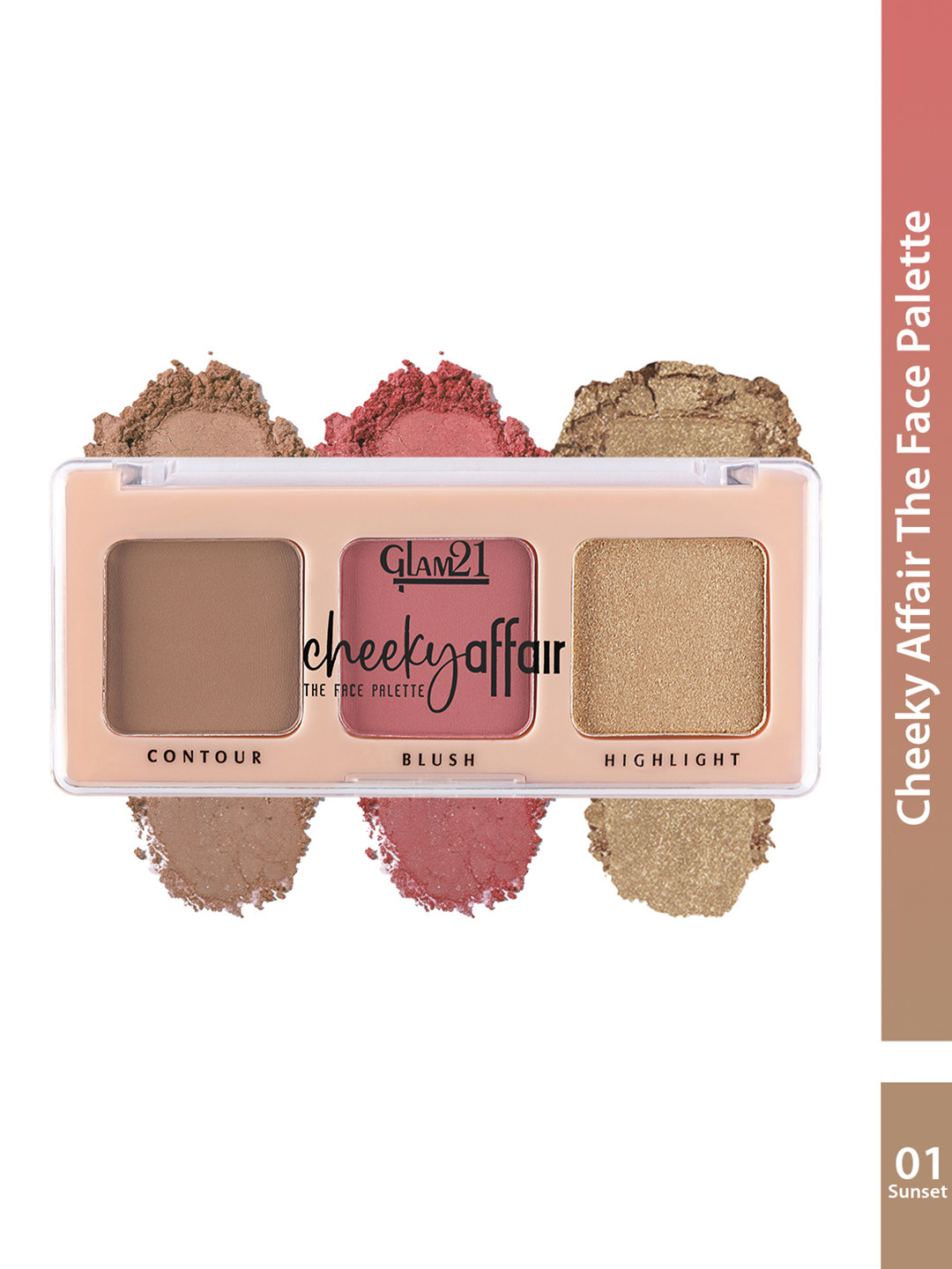 GLAM21 Cheeky Affair 3-In-1 The Face Palette -8.6 gm- Sunset 01