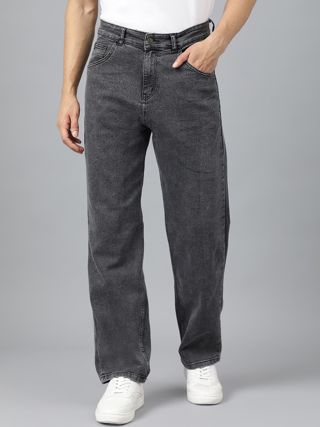 Kotty Men Jean Low-Rise Clean Look Heavy Fade Stretchable Jeans