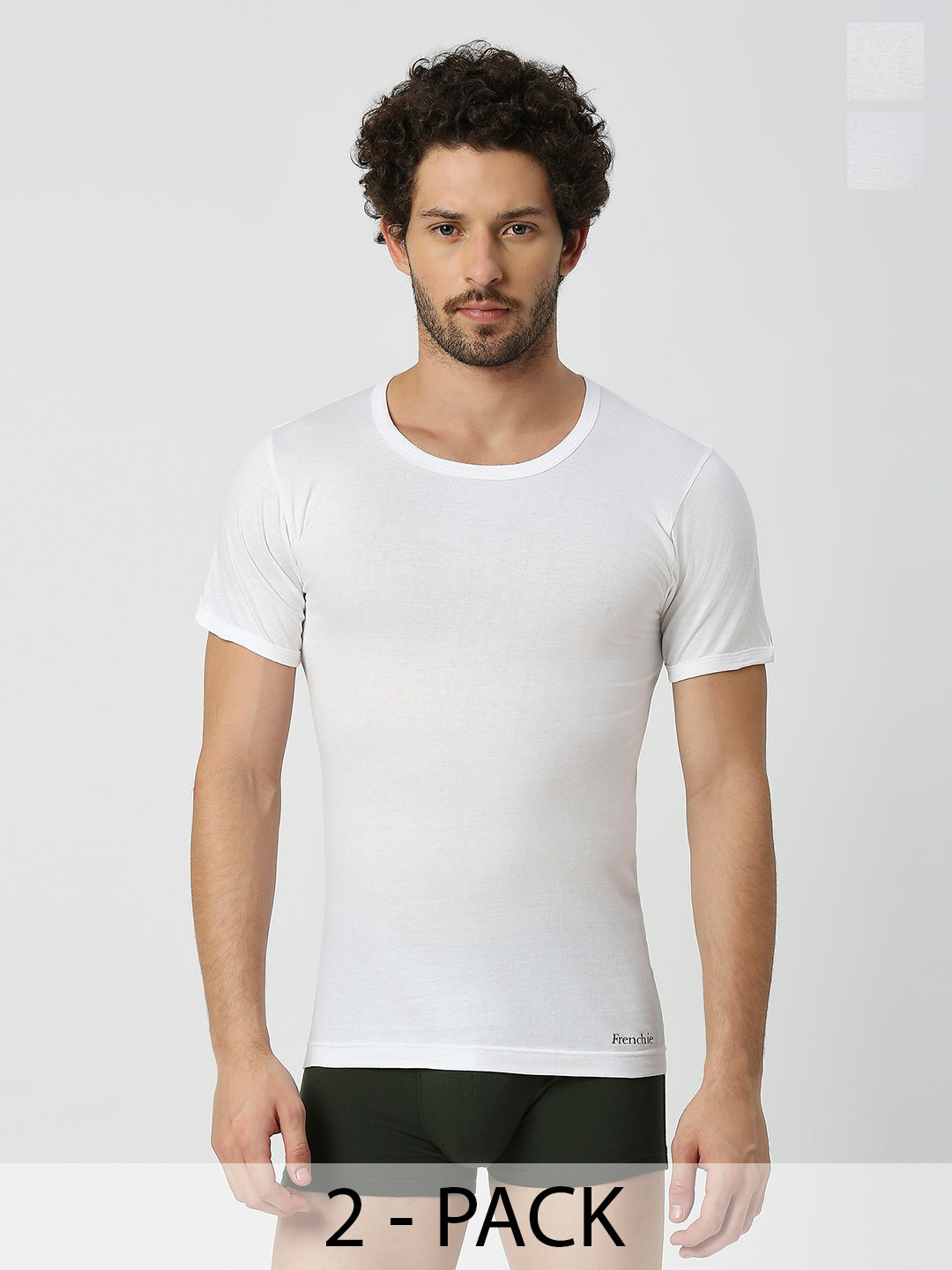 FRENCHIE Pack Of 2 Assorted Pure Cotton Innerwear Vests FR-MI-VS-OXYRS-2X5-110-PO2