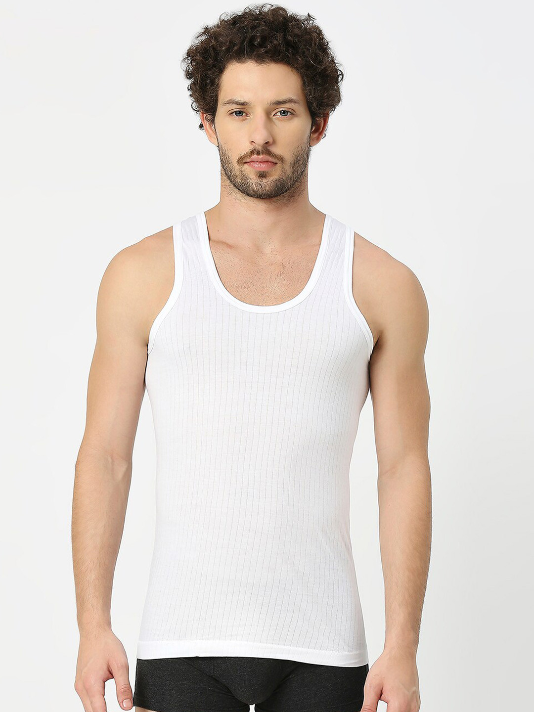 FRENCHIE Pack Of 2 Assorted Pure Cotton Innerwear Vests- FRELT_New_P2_80