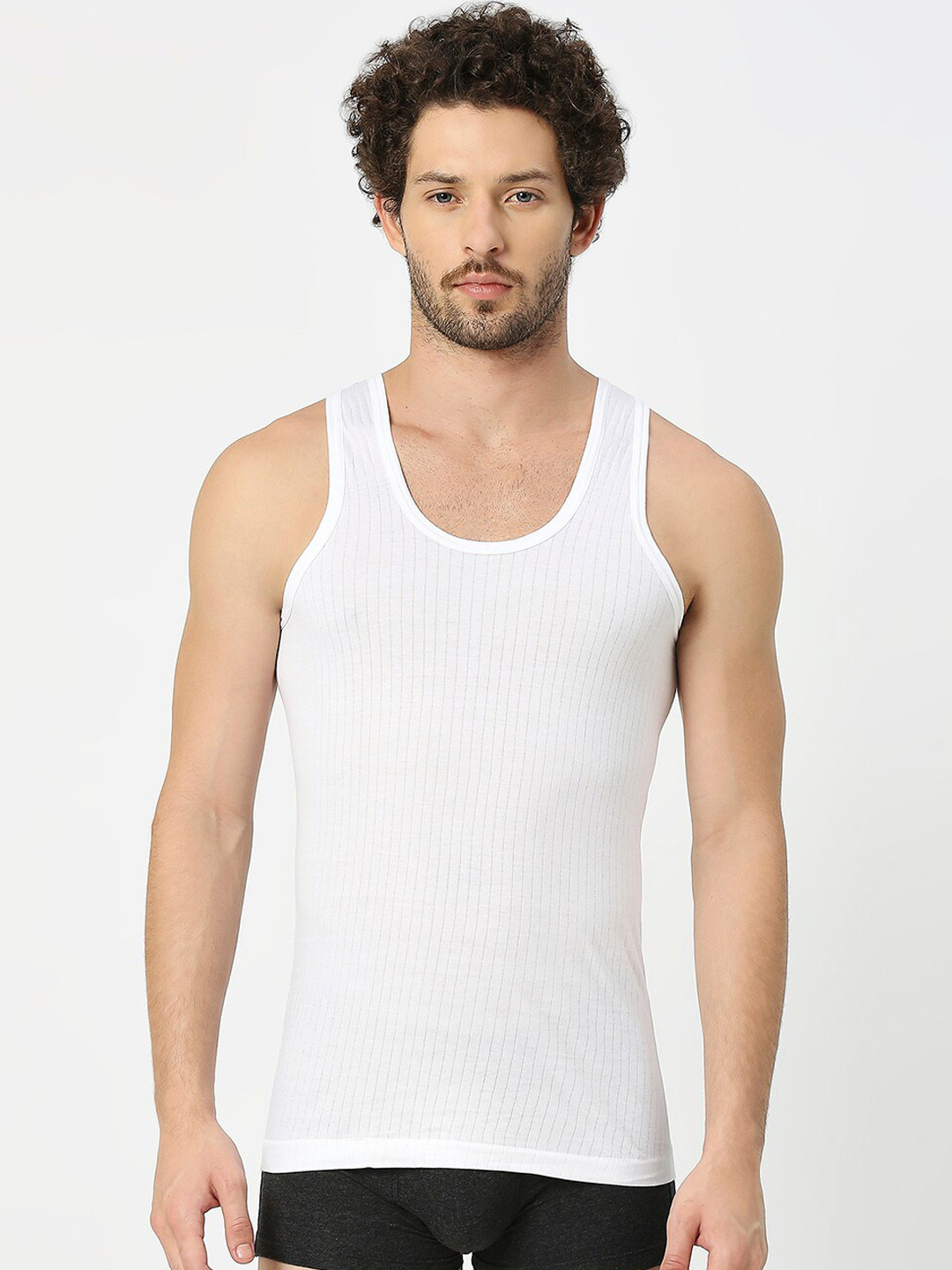 FRENCHIE Pack Of 4 Assorted Pure Cotton Innerwear Vests- FRELT_New_P4_80